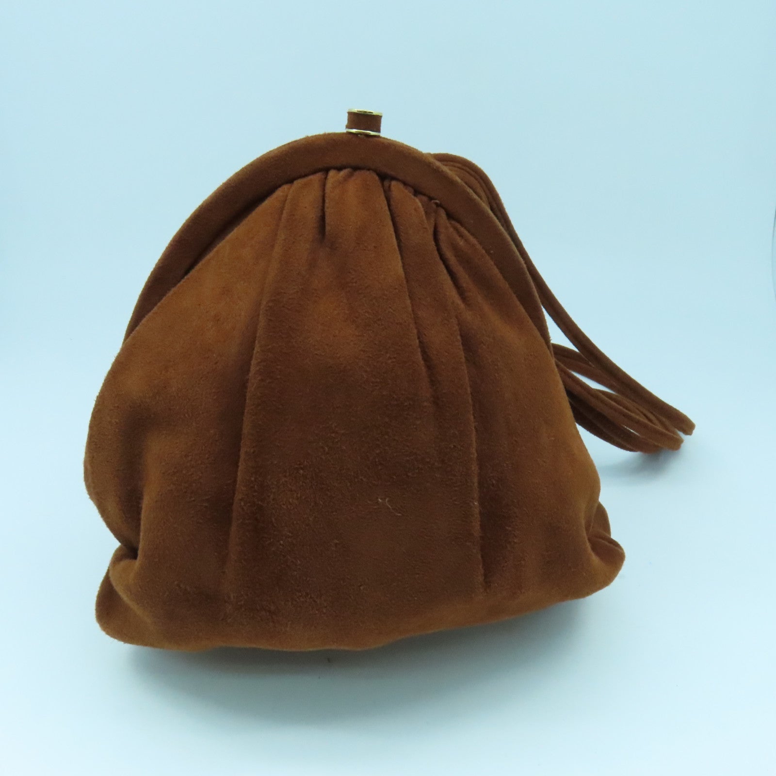 BOTTEGA VENETA 麂皮皮革Shoulder Bag金扣肩背袋啡色