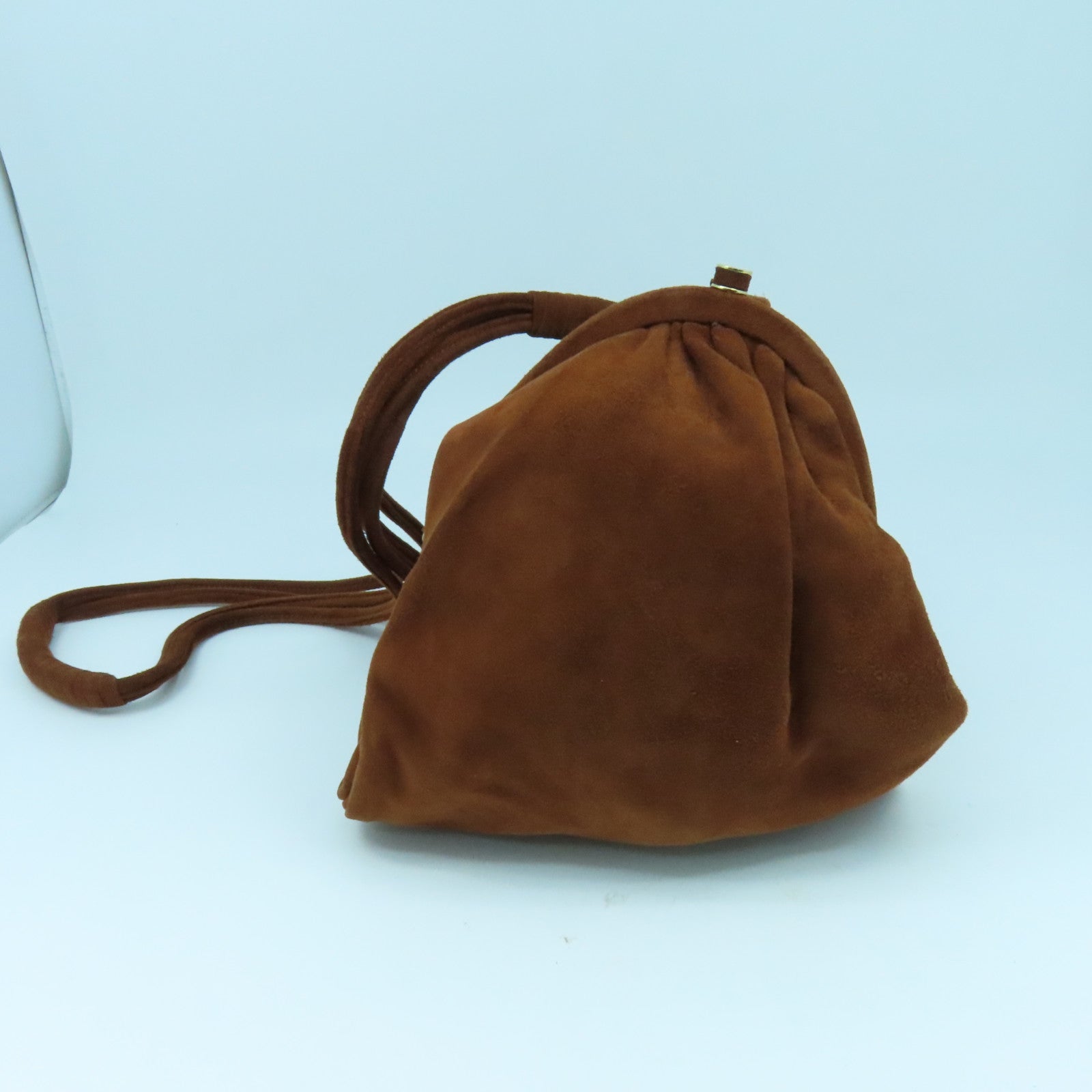 BOTTEGA VENETA 麂皮皮革Shoulder Bag金扣肩背袋啡色