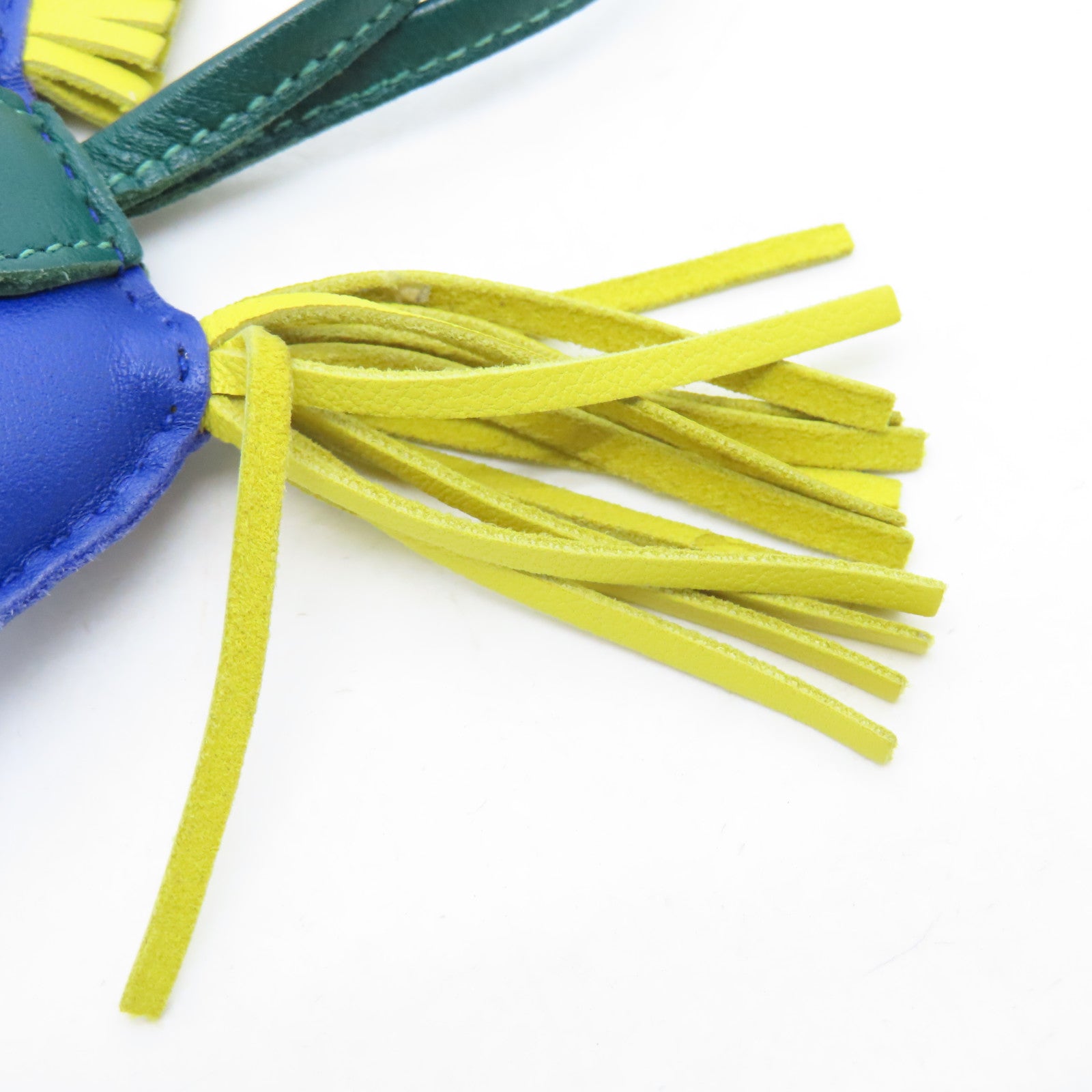 HERMES Veau Swift Leather Rodeo PM Charm Blue/Yellow/Green