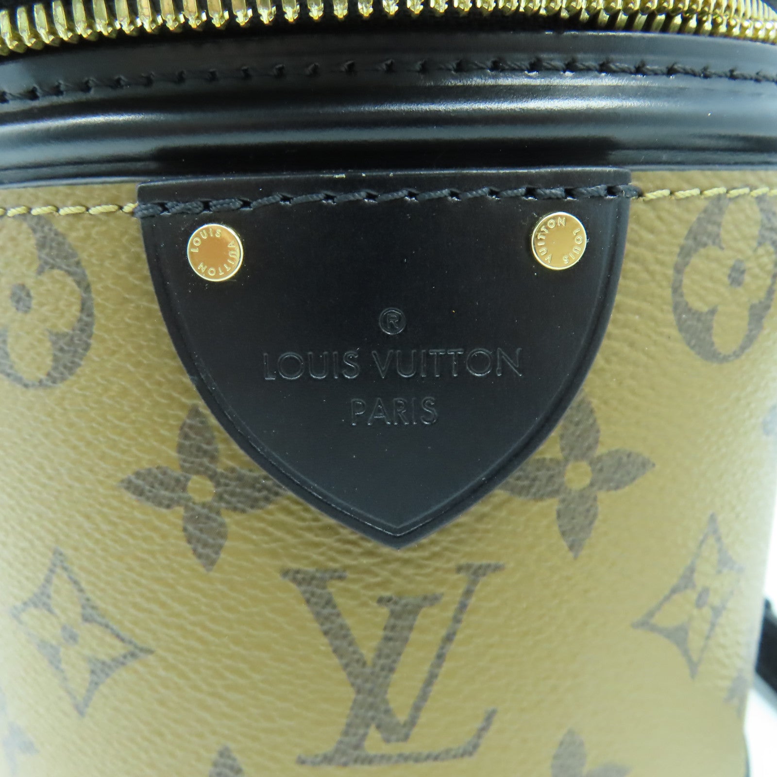 LOUIS VUITTON Monogram Cannes金扣手挽肩背兩用袋啡色/黑色