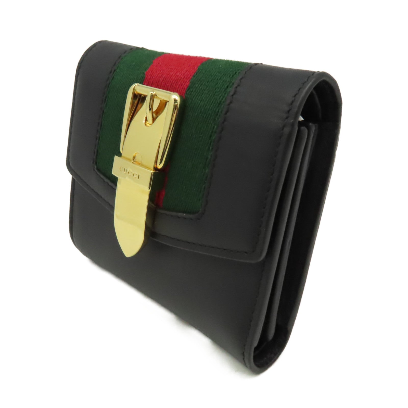 GUCCI 【激減優惠】牛皮皮革Short Wallet短錢包黑色