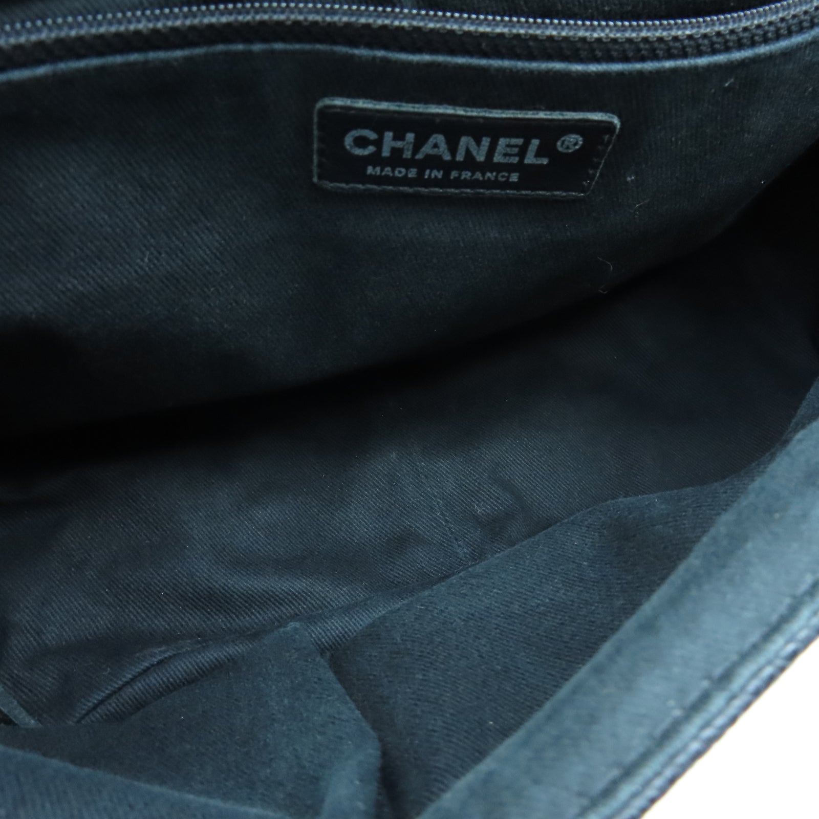 CHANEL 菱格牛皮皮革Shoulder Bag銀扣鏈帶肩背袋黑色