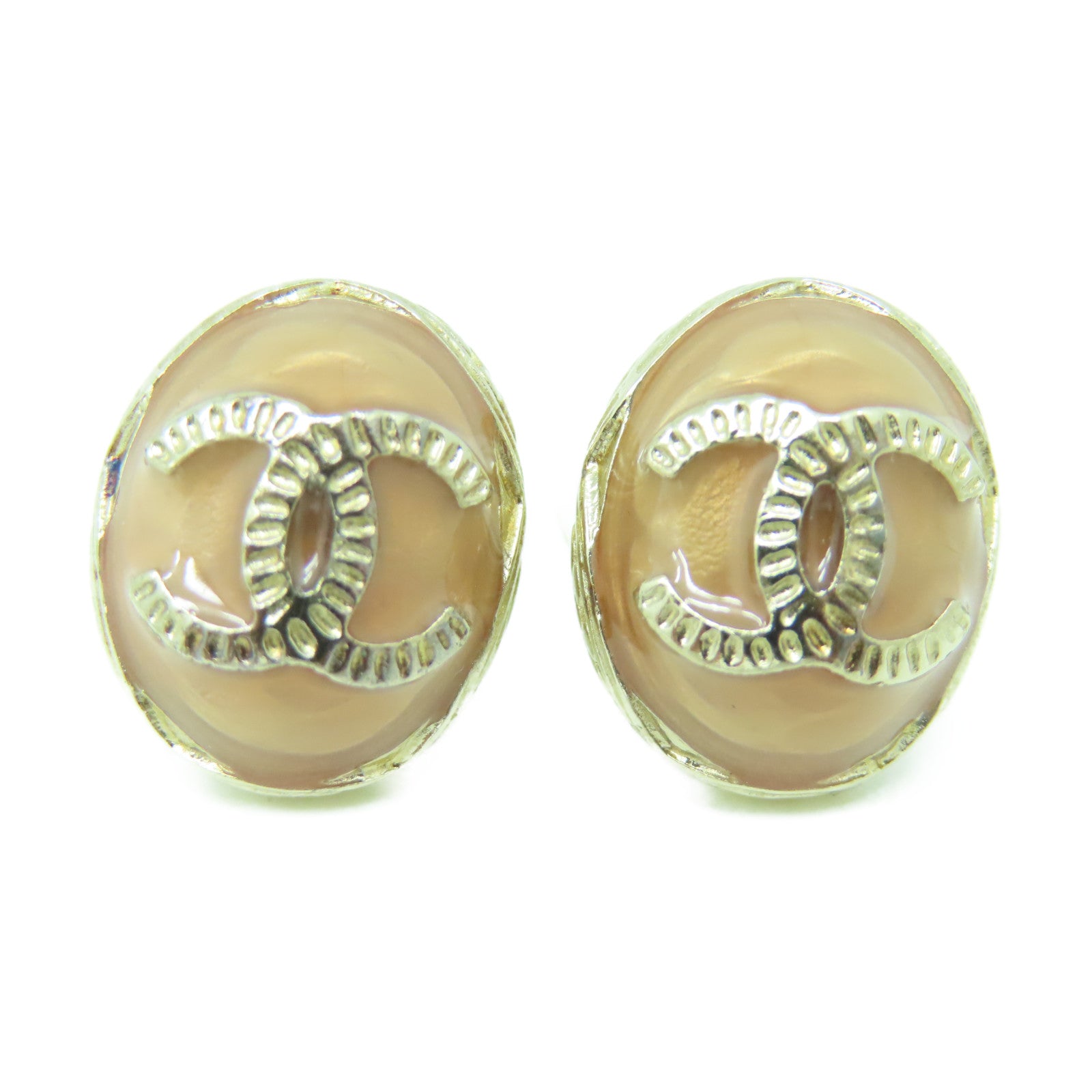 CHANEL 金屬Earrings耳環金色/米色