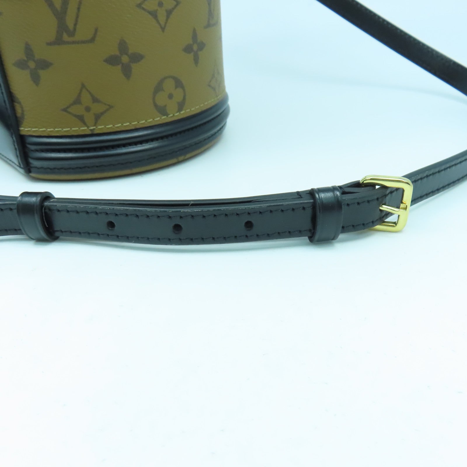 LOUIS VUITTON Monogram Cannes金扣手挽肩背兩用袋啡色/黑色