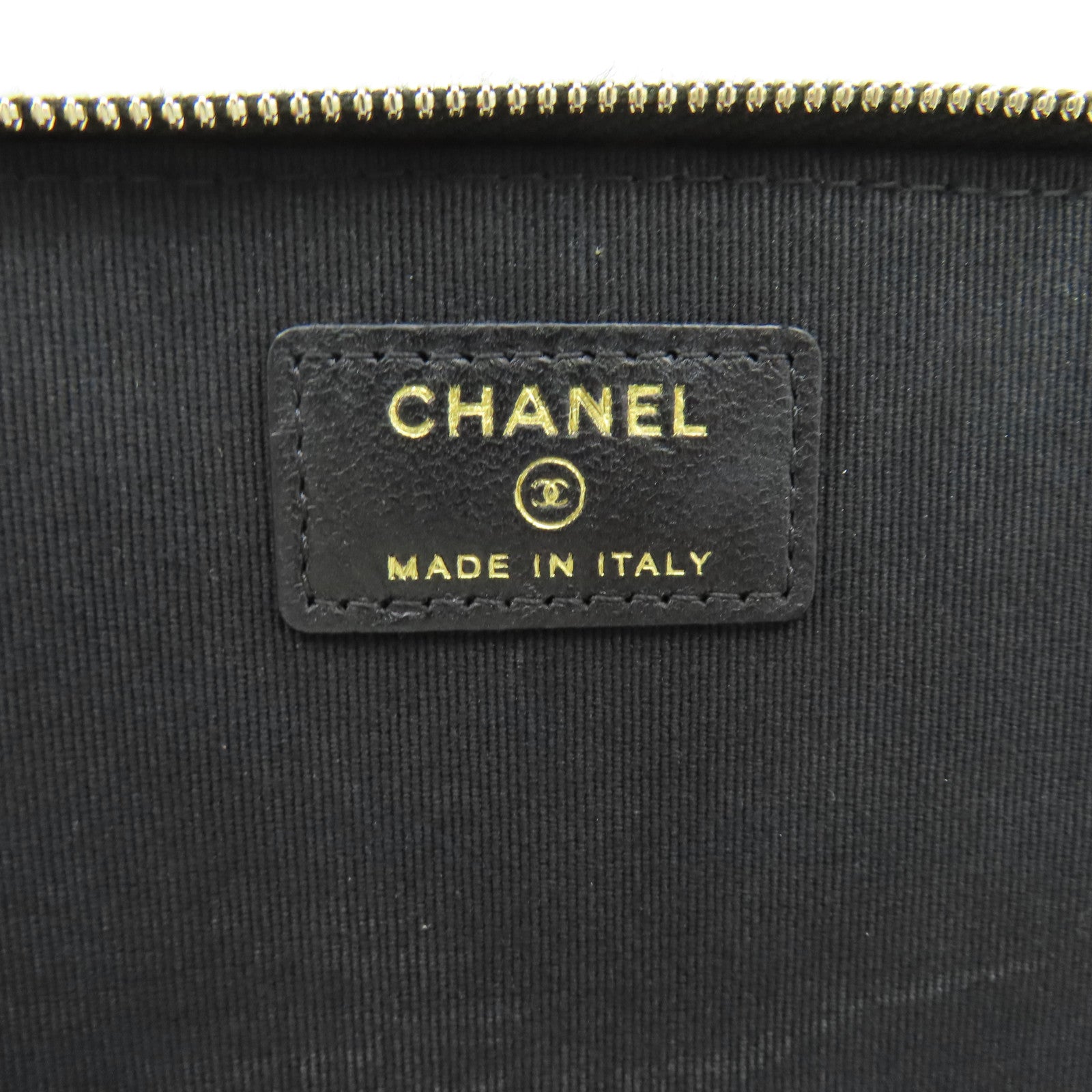 CHANEL 菱格羊皮皮革Chain Shoulder鏈帶肩背袋黑色