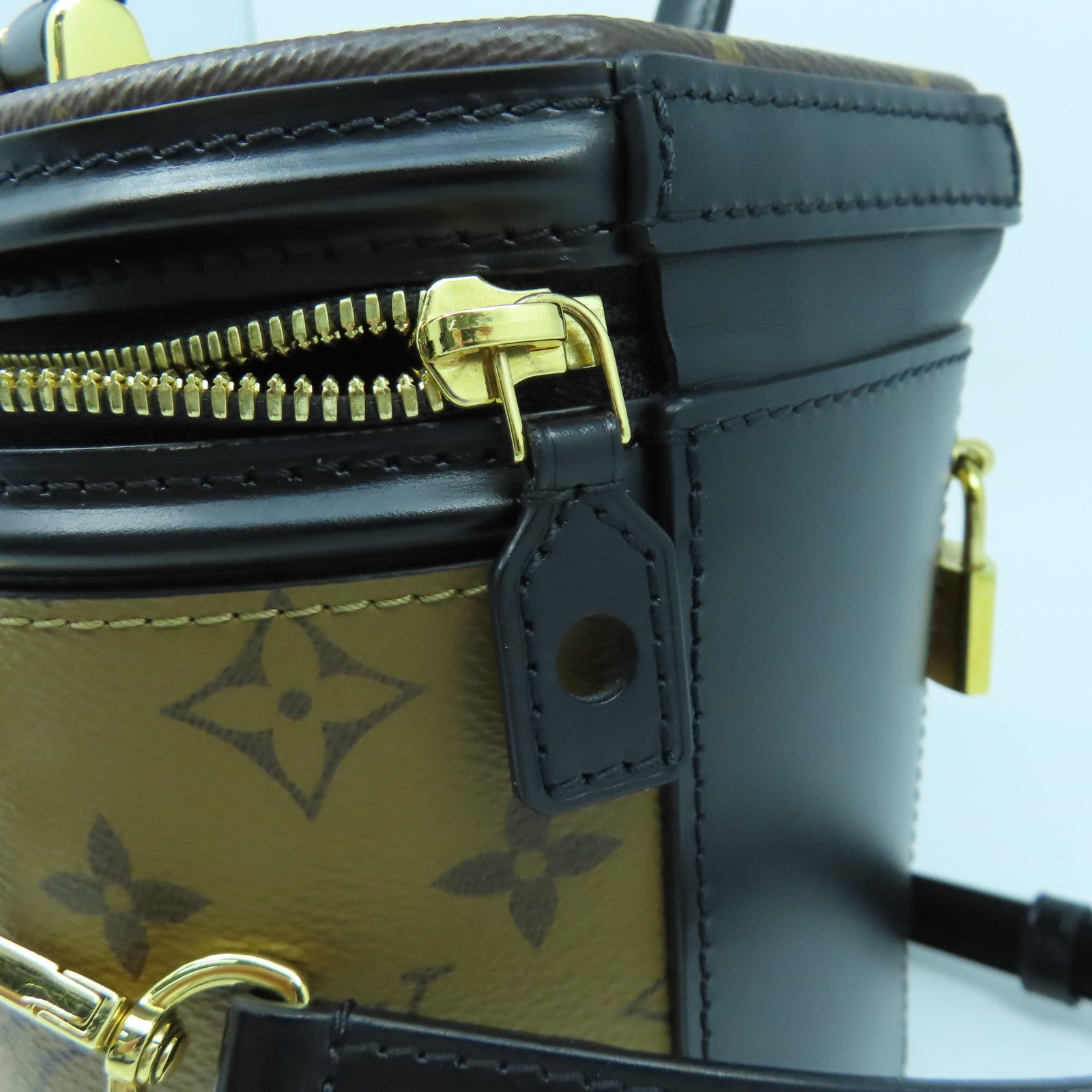 LOUIS VUITTON Monogram Cannes金扣手挽肩背兩用袋啡色/黑色