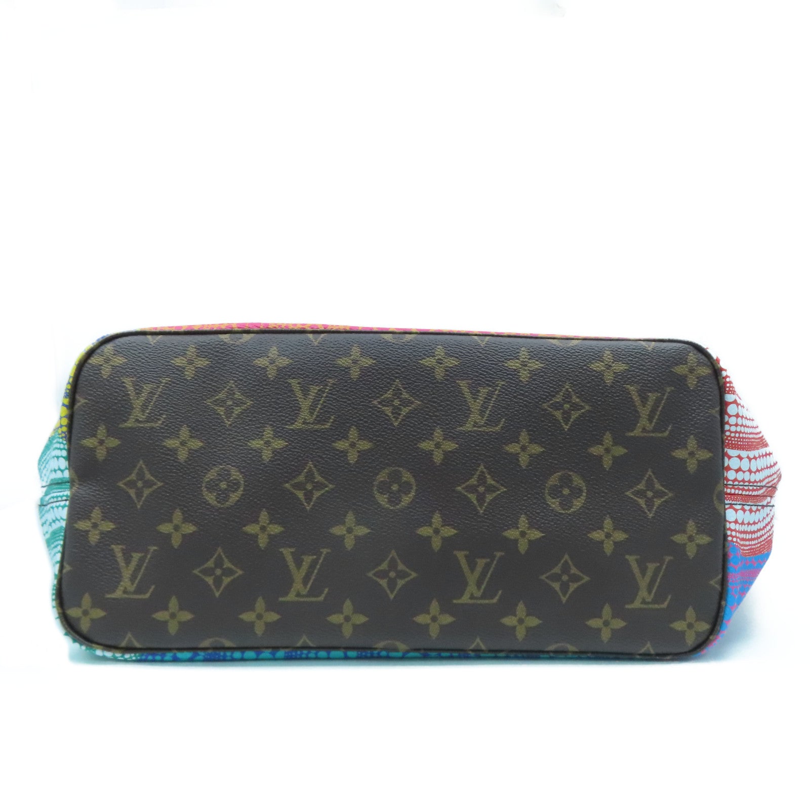 LOUIS VUITTON Monogram Lv x YK Neverfull MM金扣肩背袋啡色