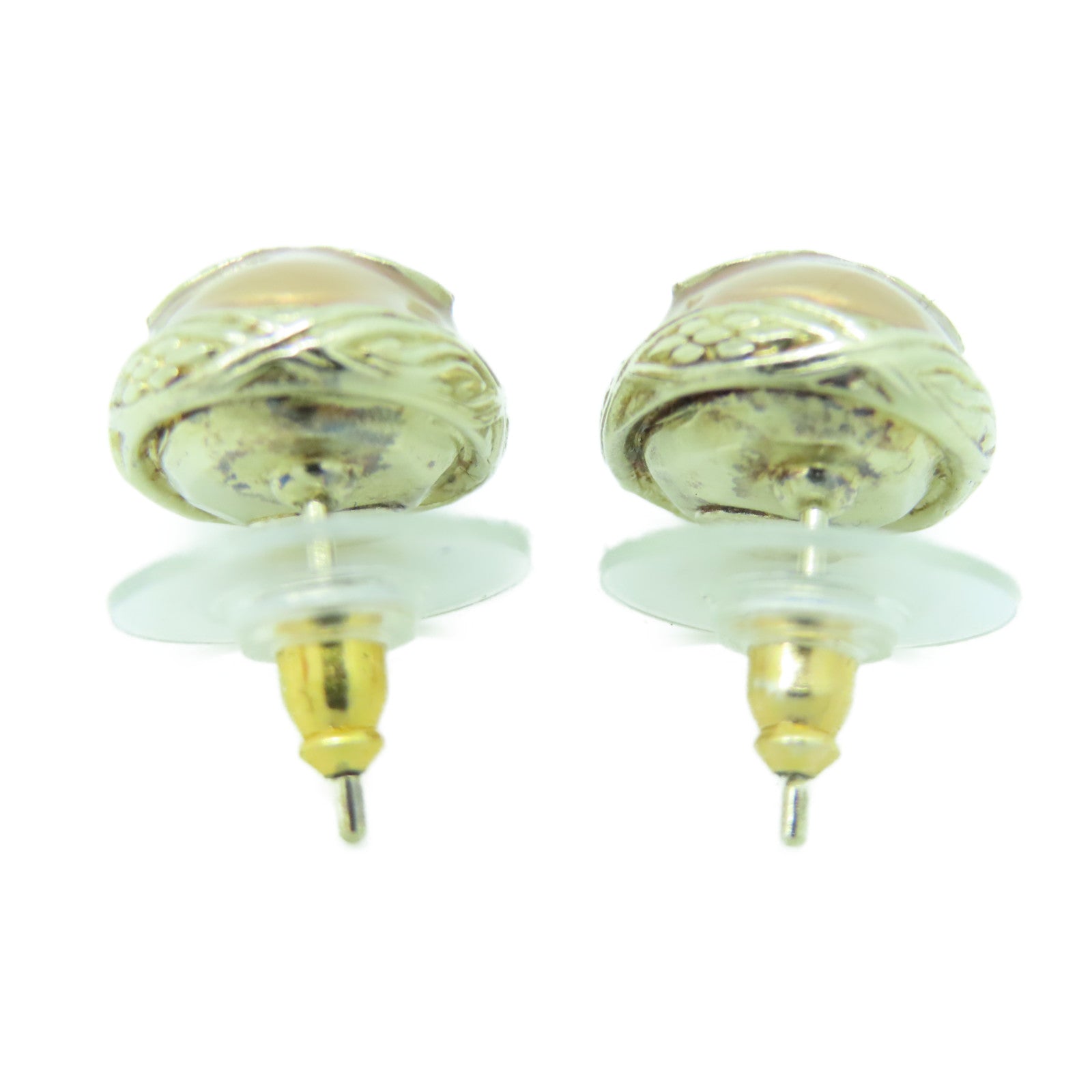 CHANEL 金屬Earrings耳環金色/米色