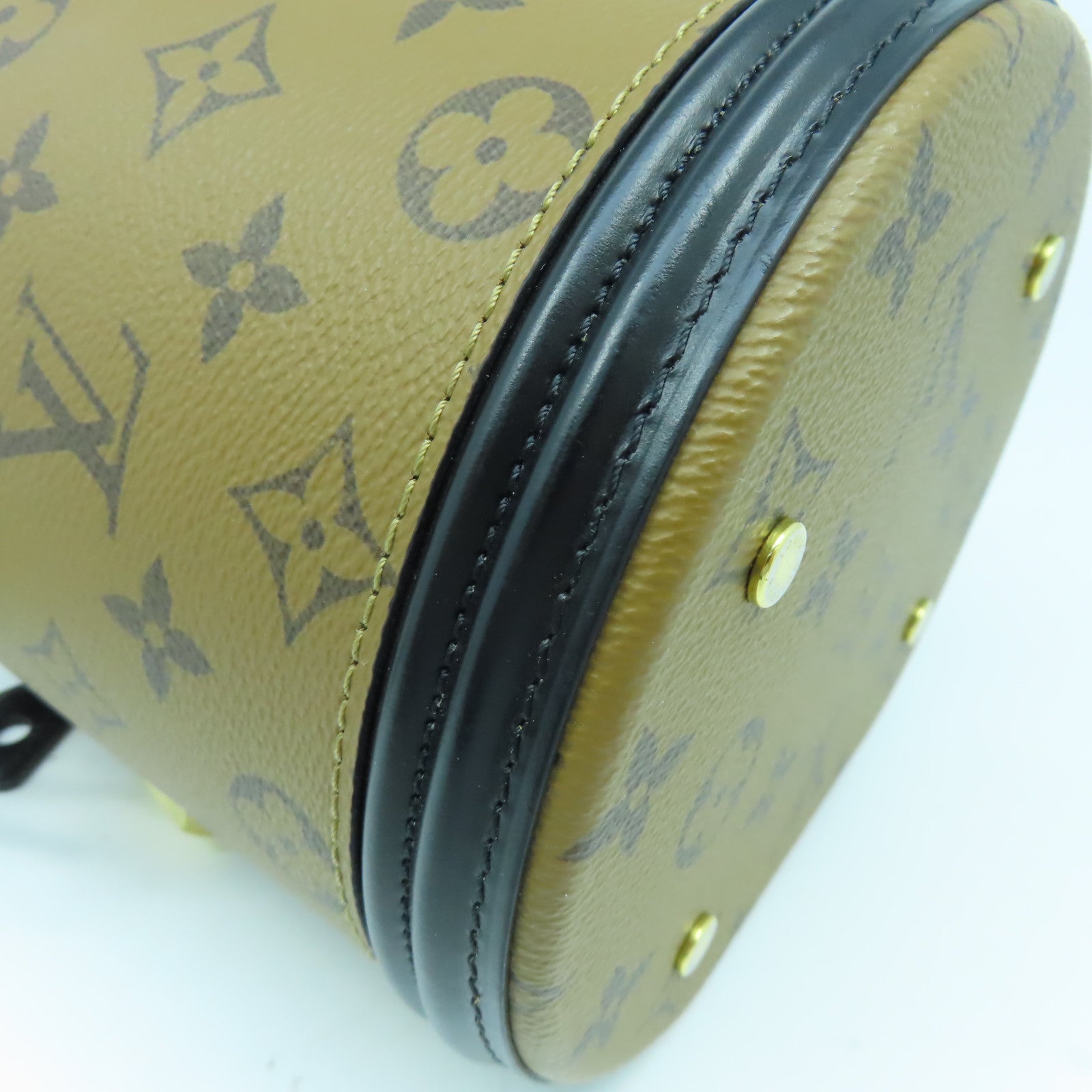 LOUIS VUITTON Monogram Cannes金扣手挽肩背兩用袋啡色/黑色
