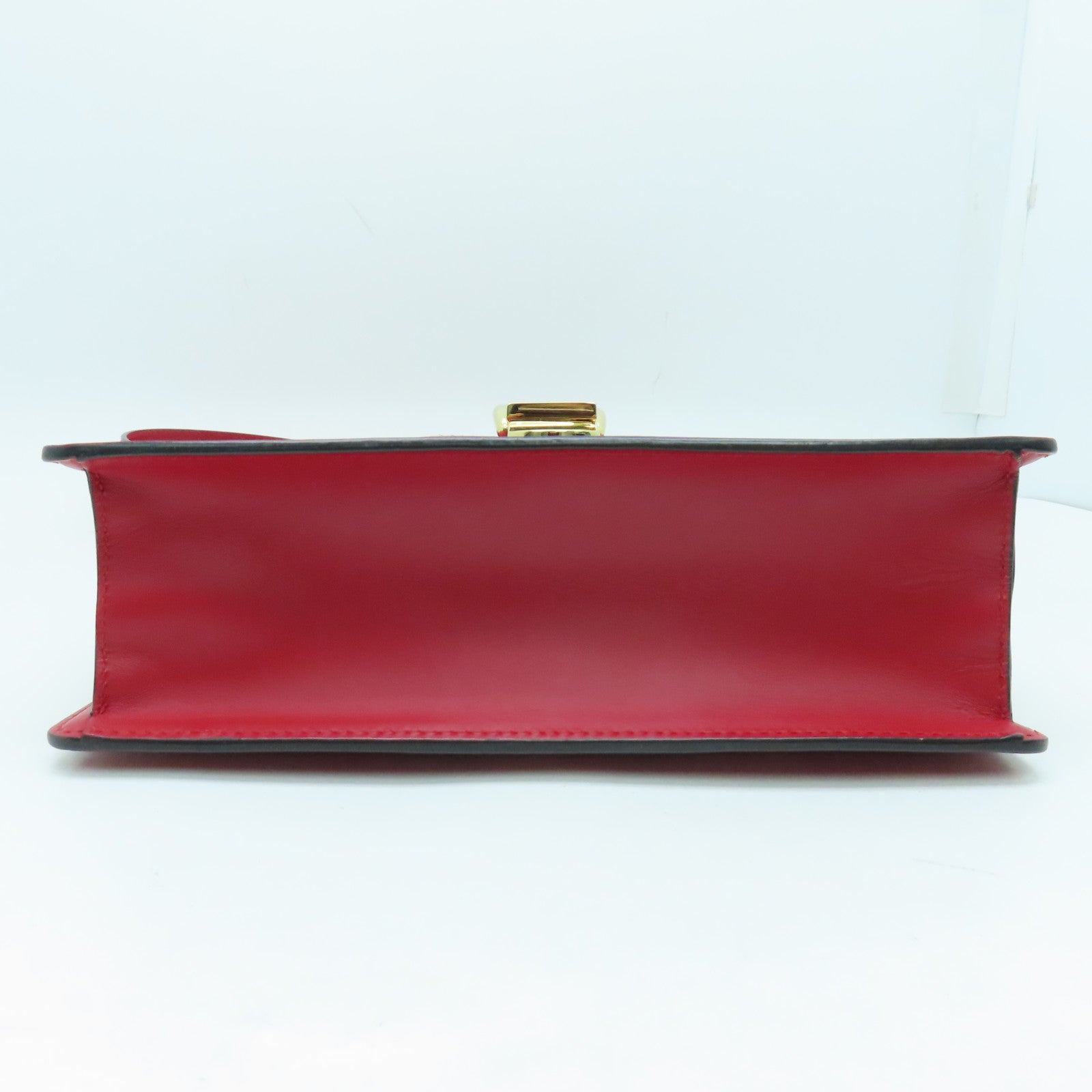 GUCCI 【激減優惠】牛皮皮革Sylvie金扣肩背袋紅色
