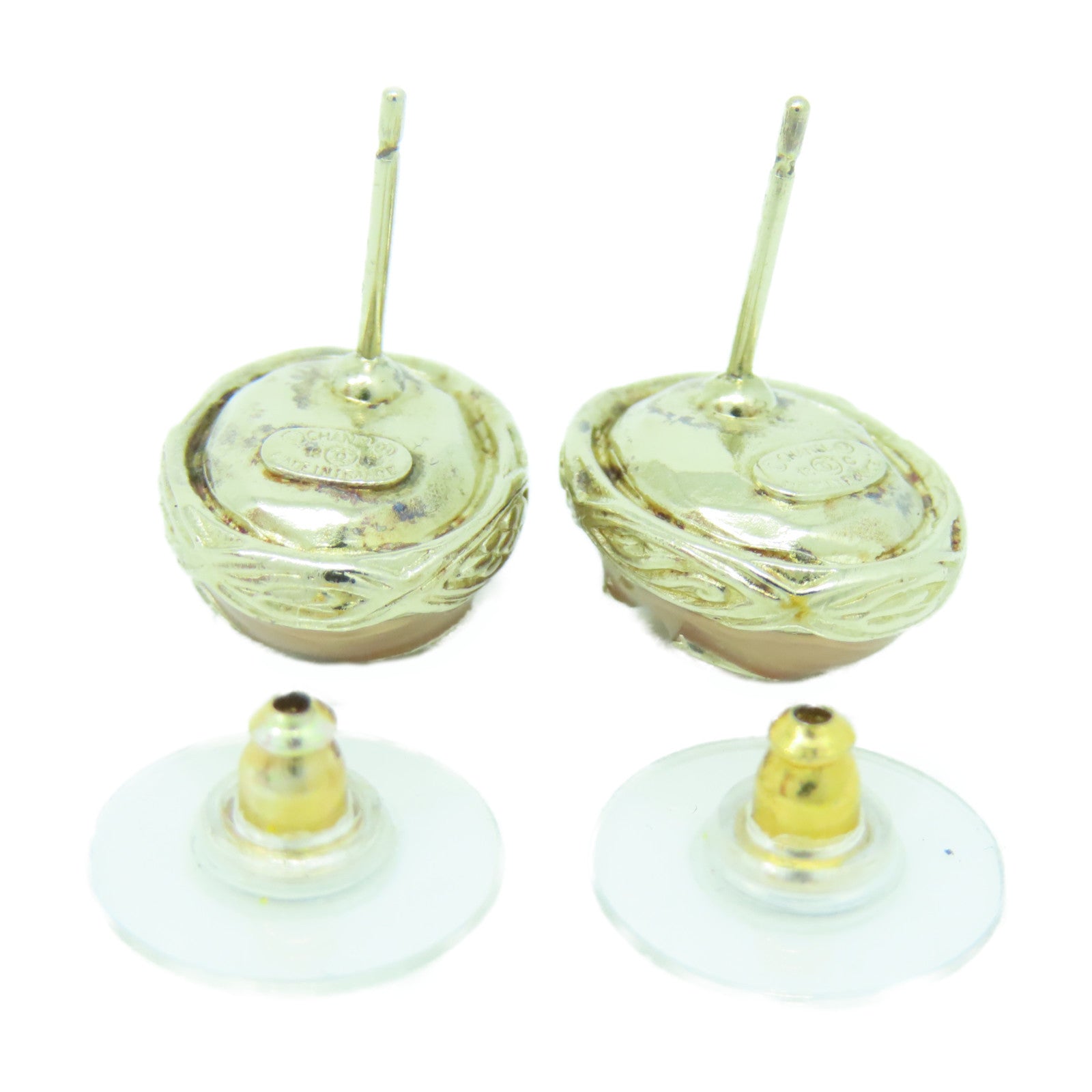 CHANEL 金屬Earrings耳環金色/米色