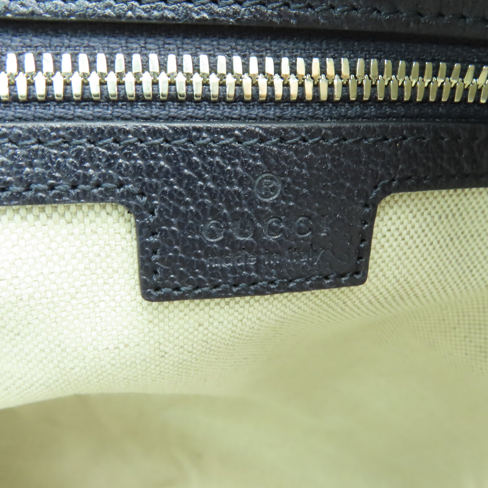 GUCCI 塗層帆布Ophidia GG Small Messenger銀扣肩背袋米色/藍色