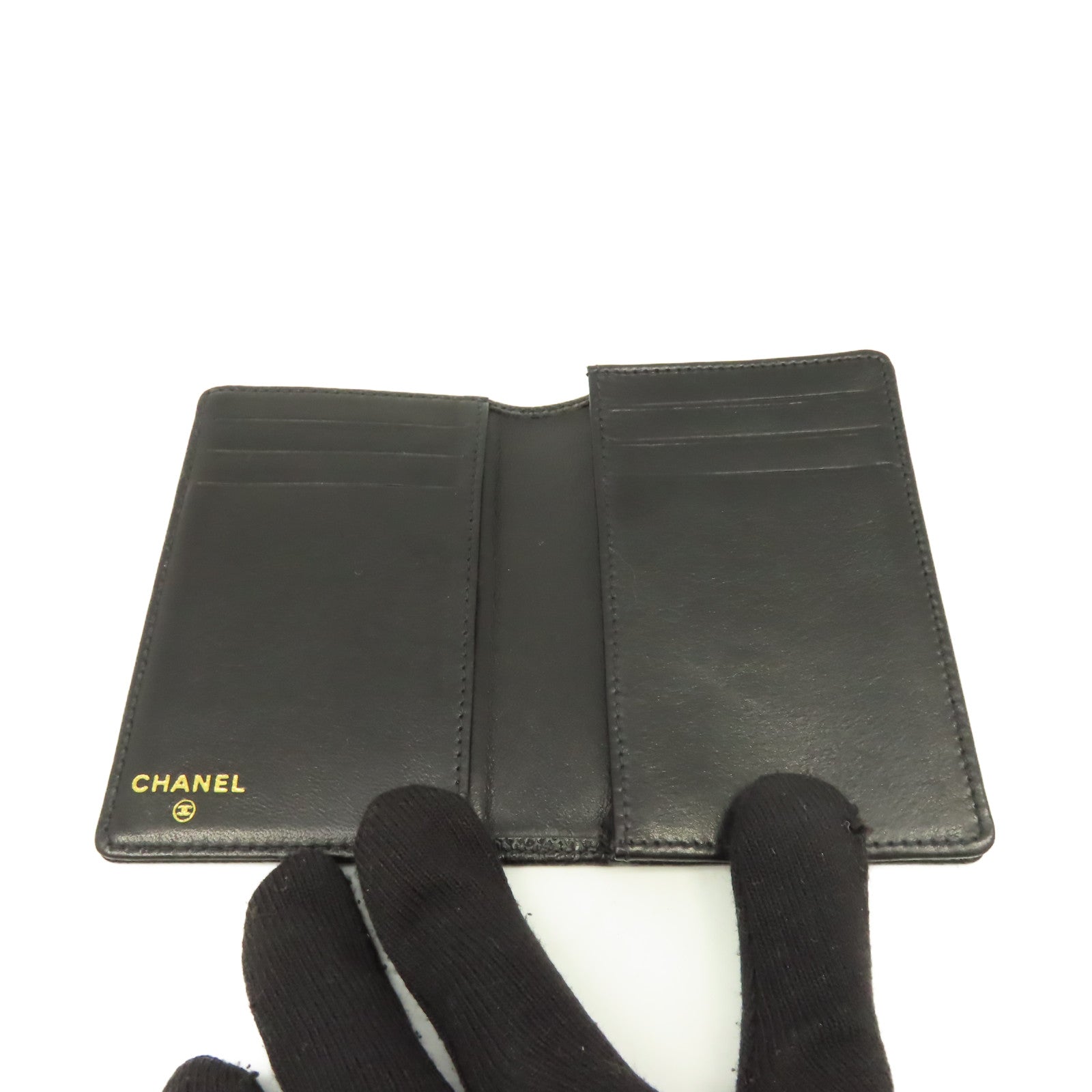 CHANEL Caviar皮革Vintage Card Case卡片套黑色