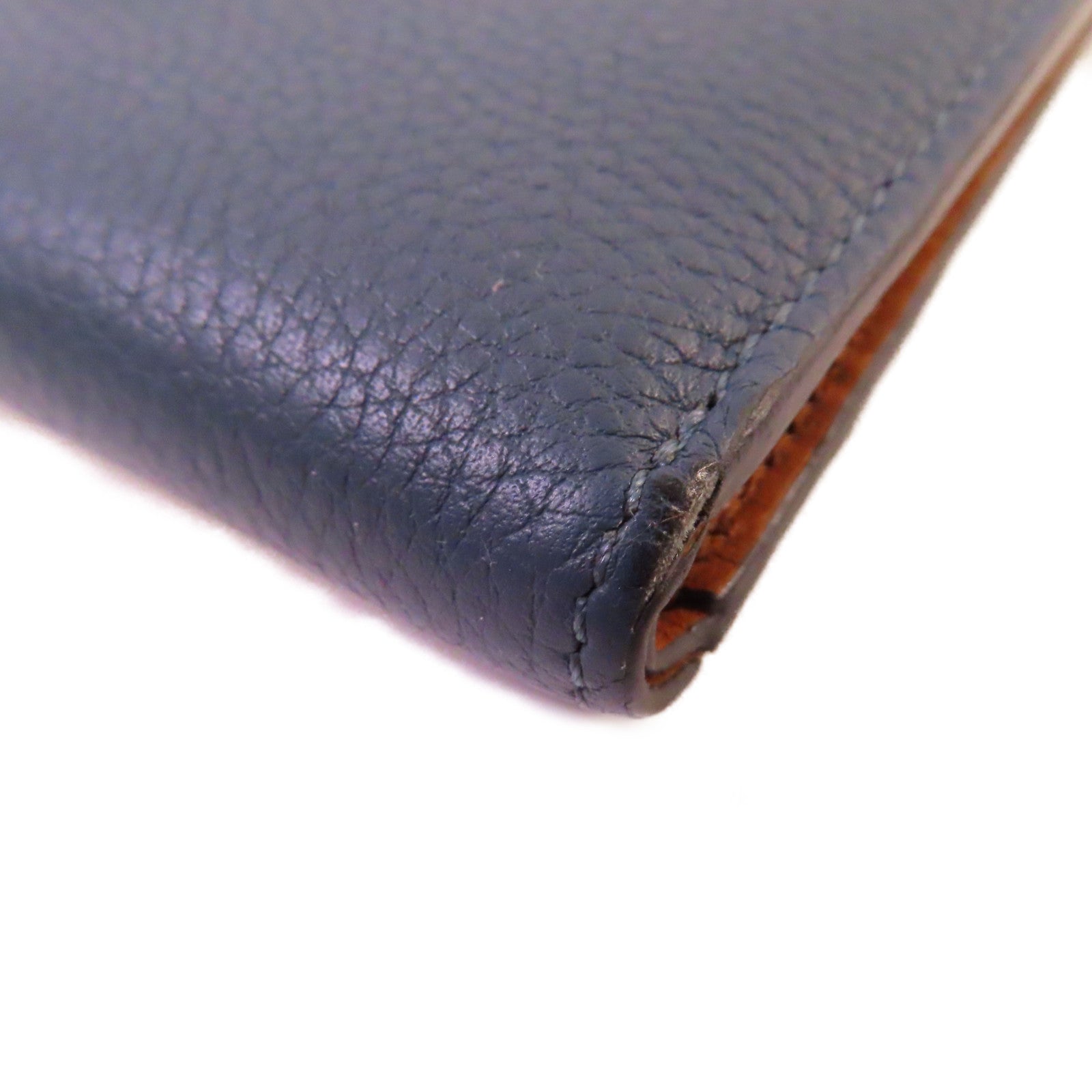 LOEWE 牛皮皮革Small Vertical Wallet短錢包藍色/啡色