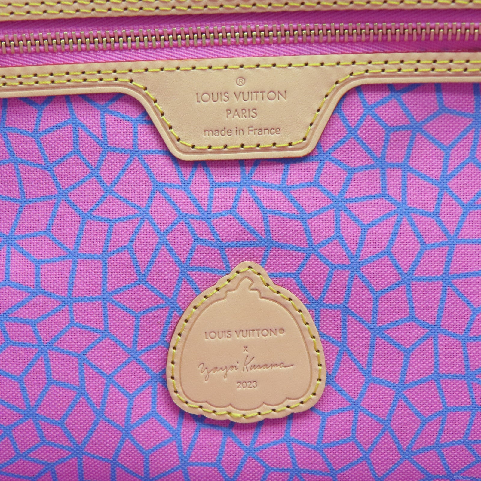 LOUIS VUITTON Monogram Lv x YK Neverfull MM金扣肩背袋啡色