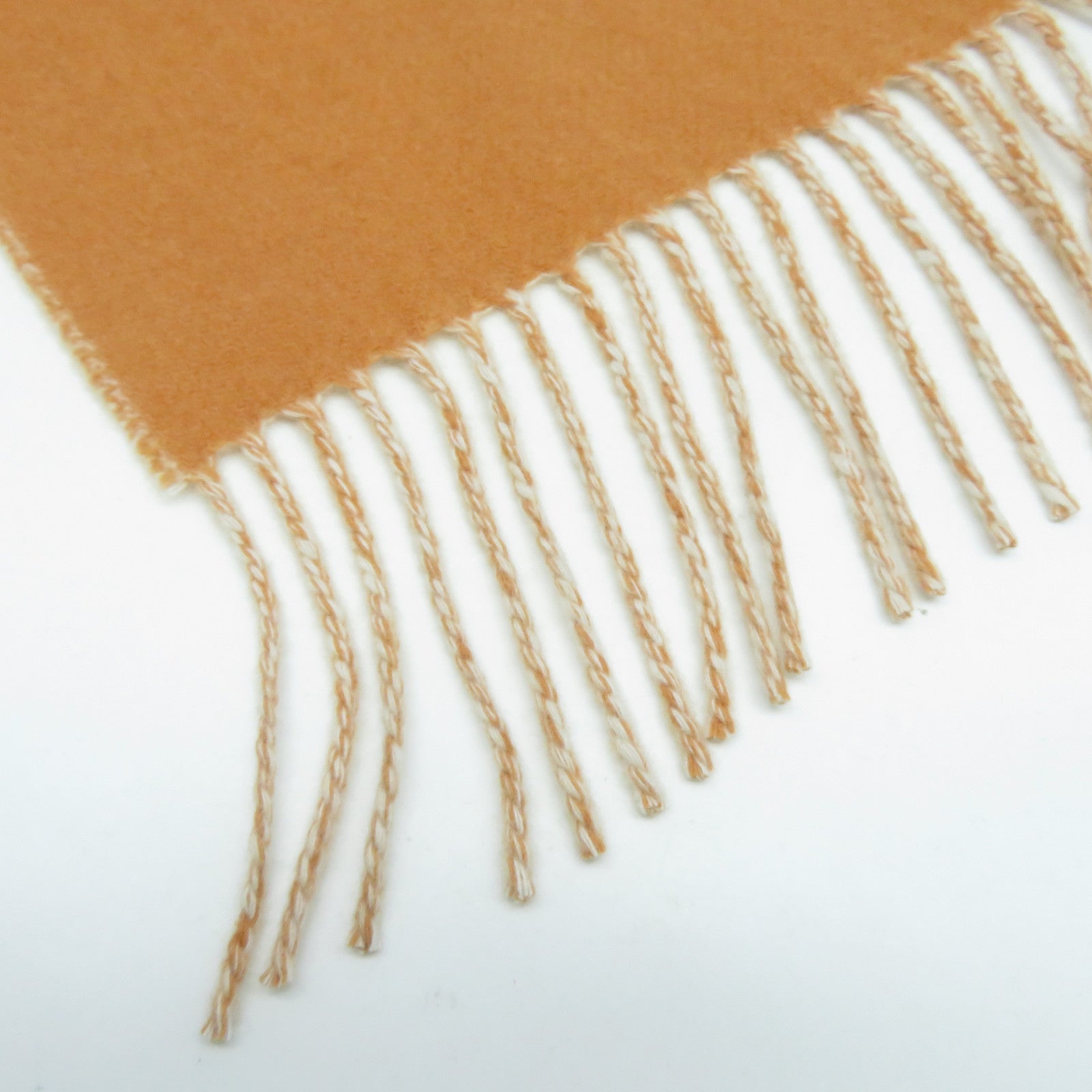 HERMES 羊絨Scarf頸巾奶油白色/橙色