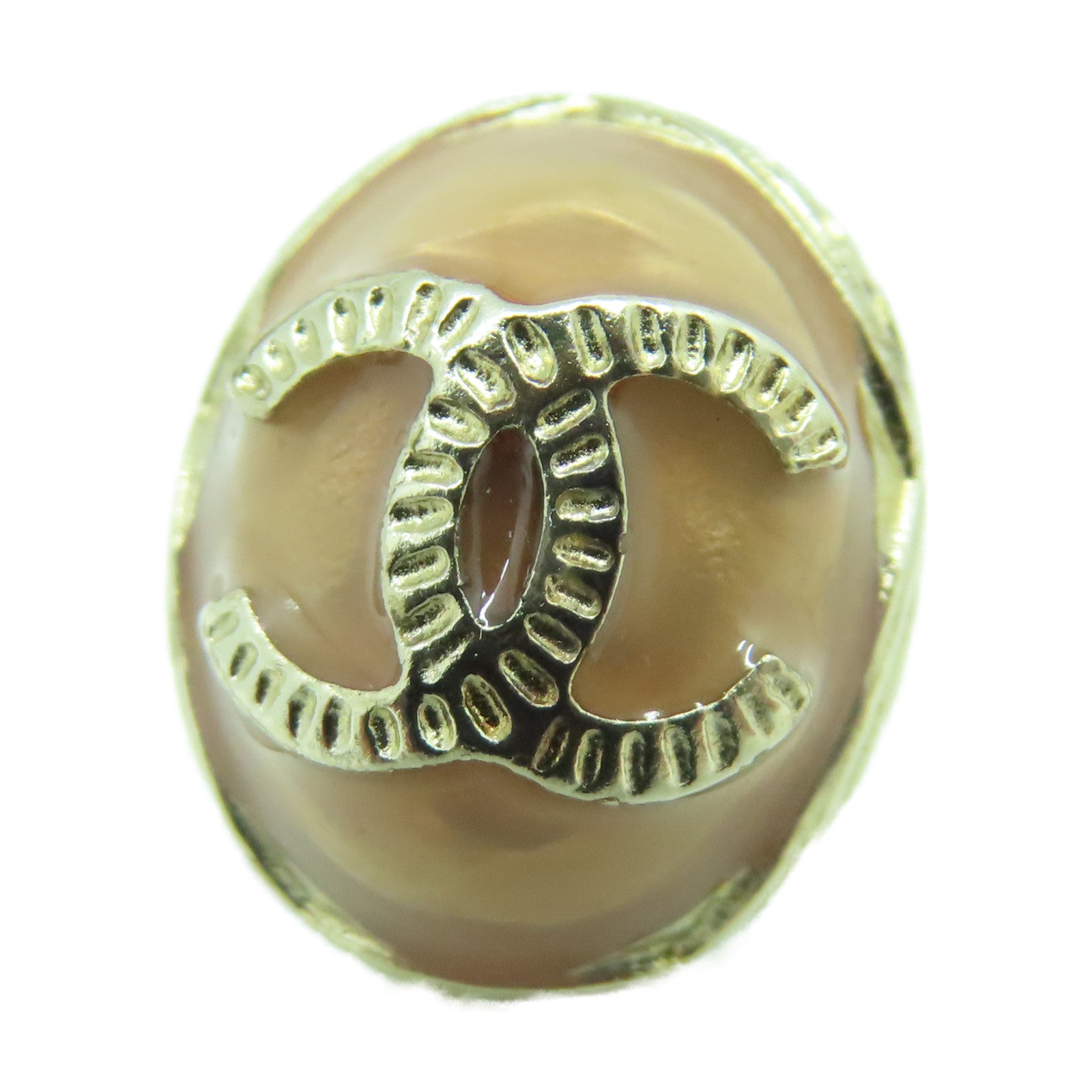 CHANEL 金屬Earrings耳環金色/米色