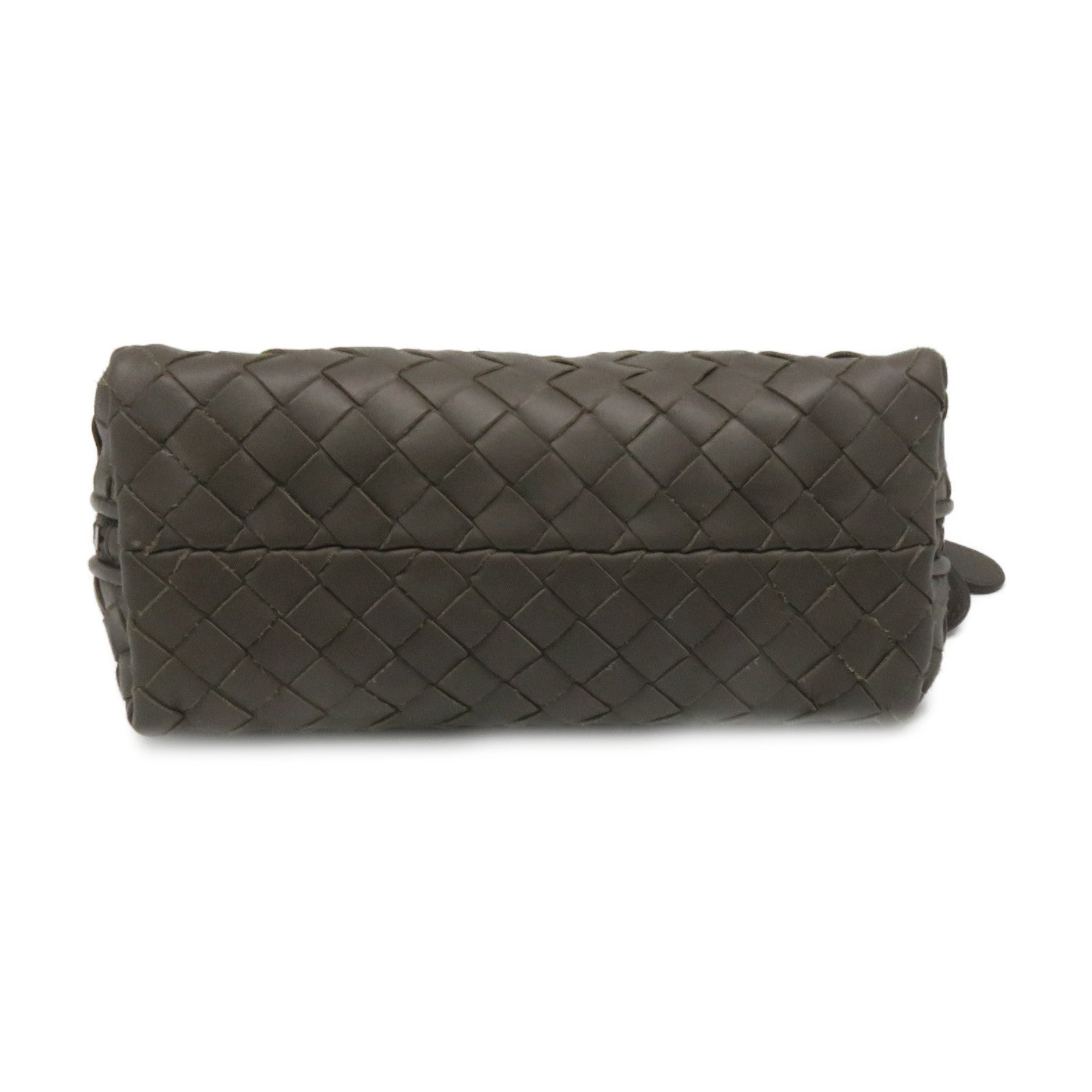 BOTTEGA VENETA 织纹皮革Cosmetic Pouch化妆包灰色
