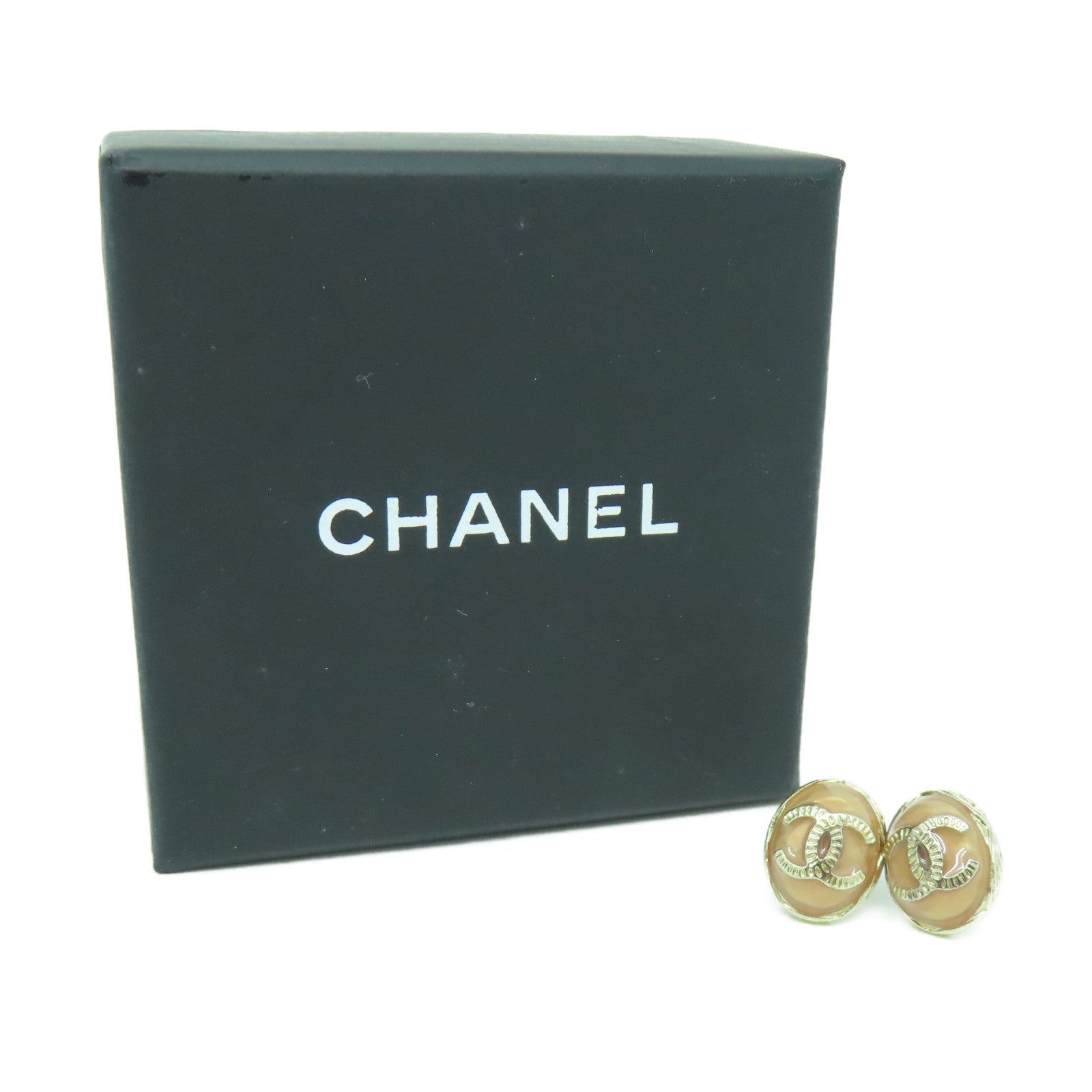CHANEL 金屬Earrings耳環金色/米色