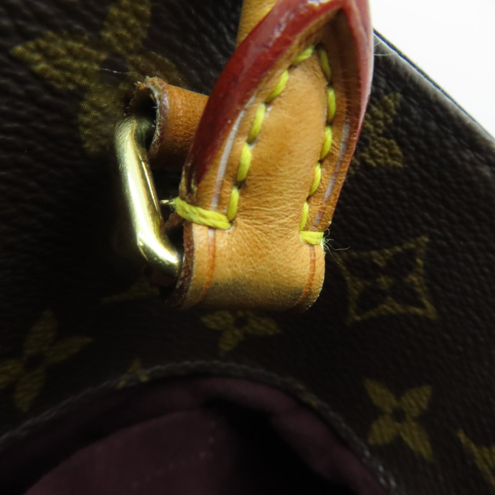 LOUIS VUITTON Monogram Montaigne MM金扣手挽袋啡色
