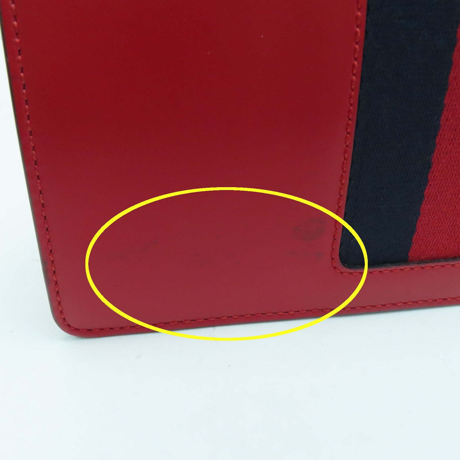 GUCCI 【激減優惠】牛皮皮革Sylvie金扣肩背袋紅色