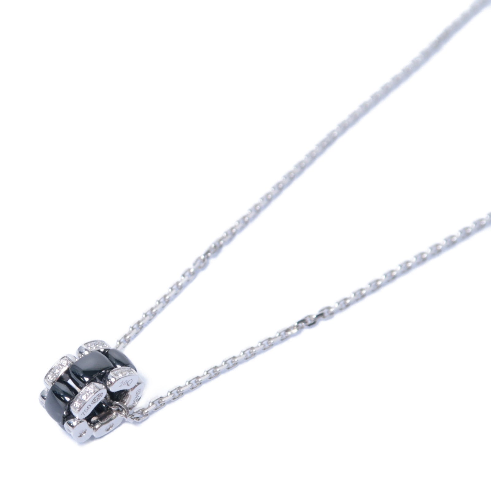 CHANEL 18K白金Necklace項鍊黑色