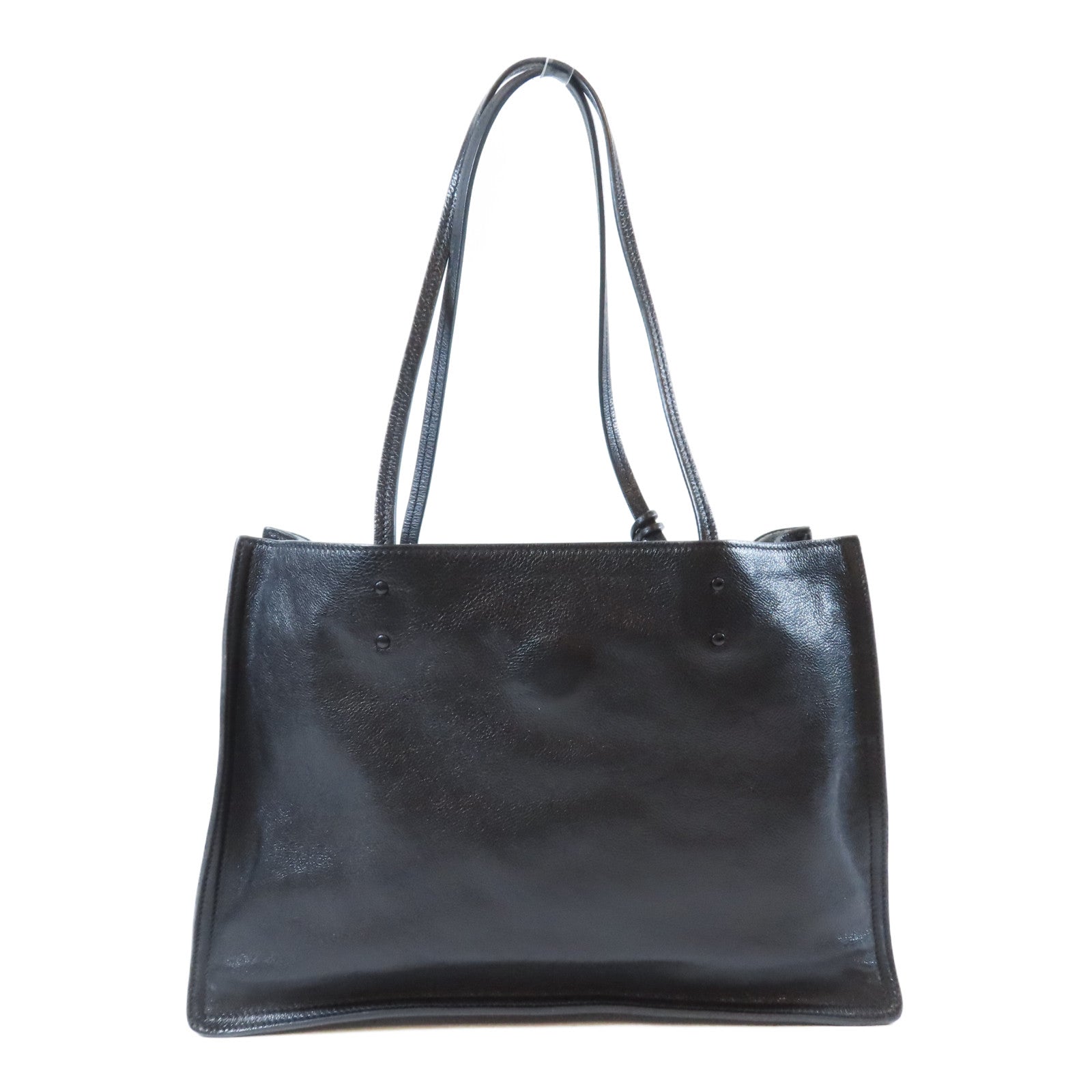 PRADA 牛皮皮革Grace銀扣肩背袋黑色