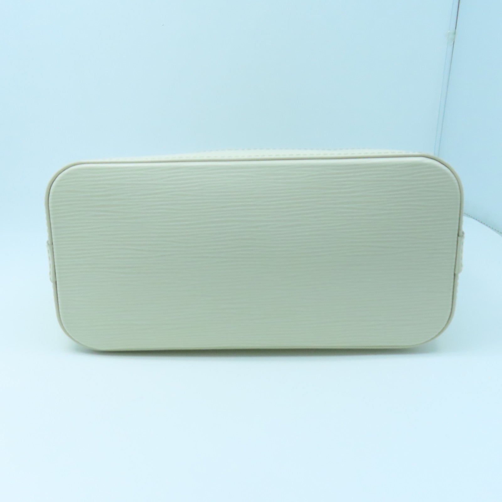 LOUIS VUITTON Epi Lockit PM Silver Buckle Handle Bag White