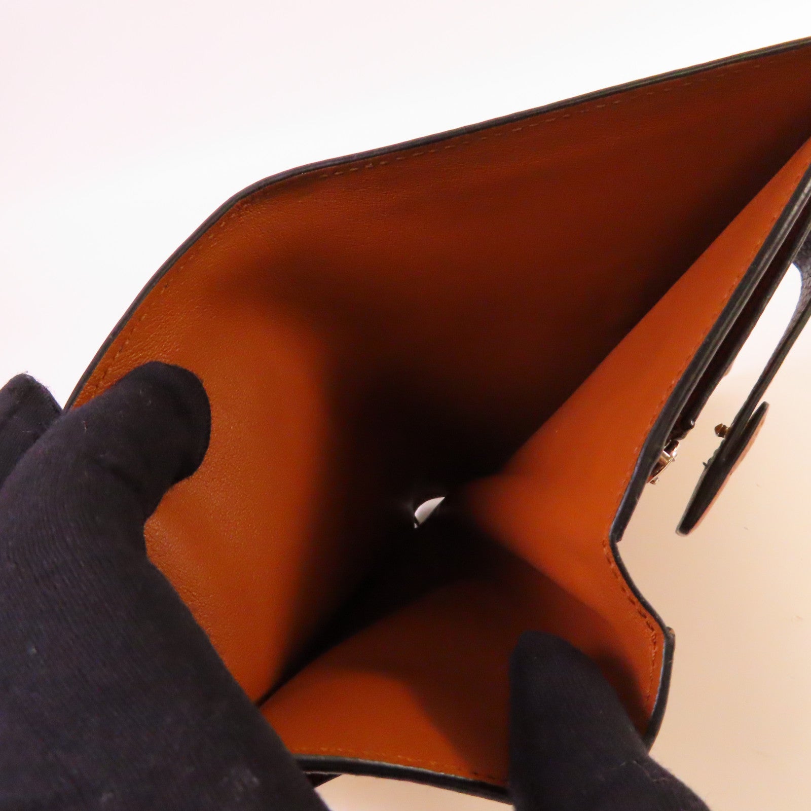 LOEWE 牛皮皮革Small Vertical Wallet短錢包藍色/啡色