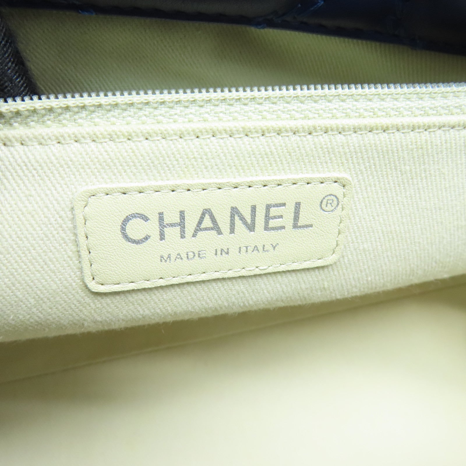 CHANEL 菱格牛皮皮革Chain Shoulder Bag银扣链带肩背袋蓝色
