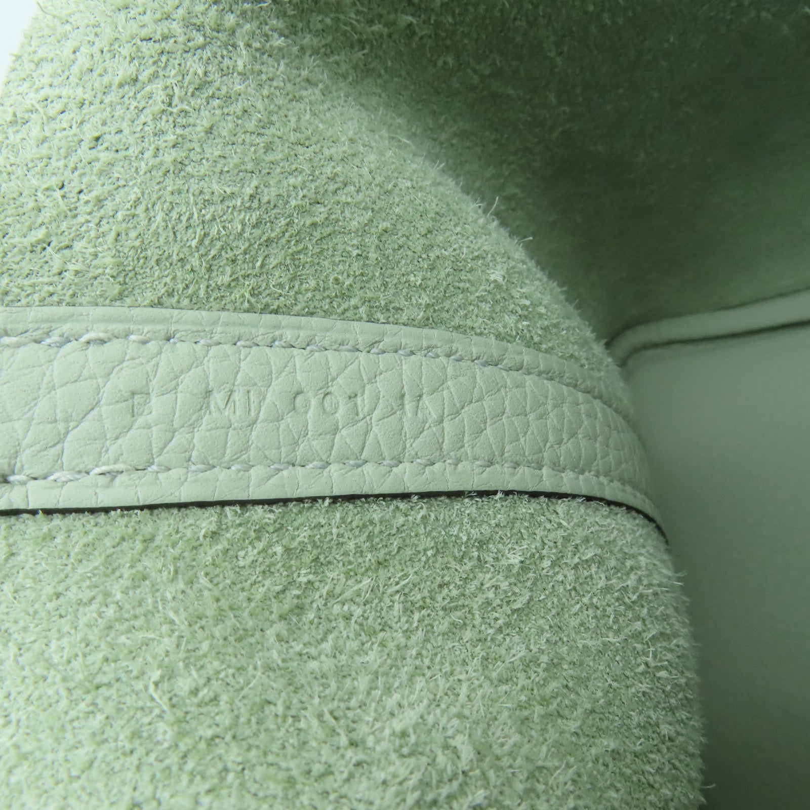 HERMES Clemence皮革Picotin PM銀扣手挽袋Vert Fizz氣泡綠色