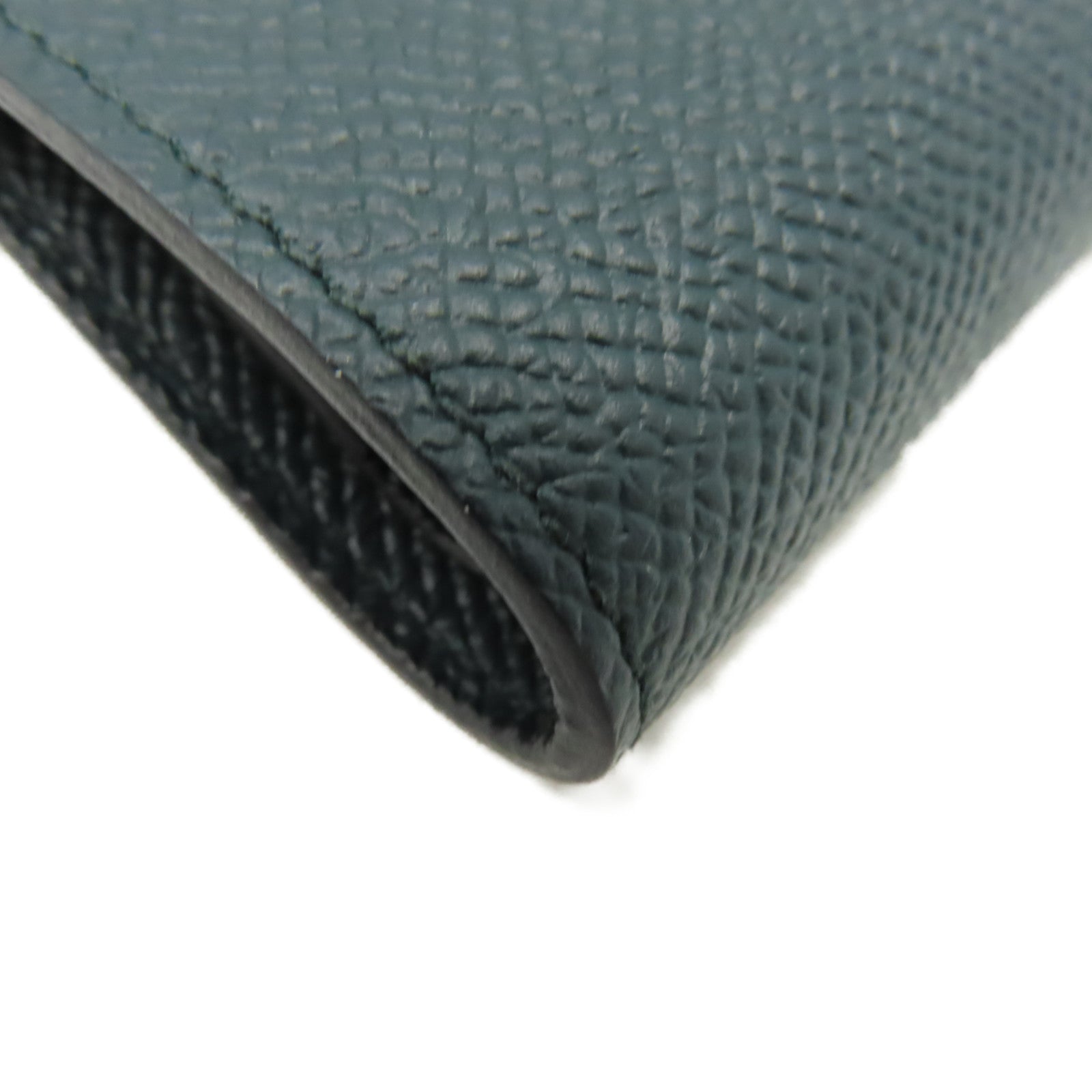HERMES Epsom皮革Kelly Wallet金扣長錢包Vert Cypres/松柏綠色