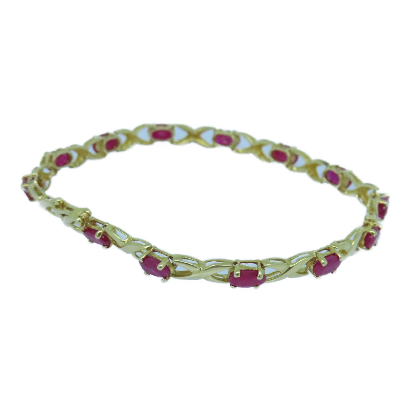 JEWELRY 14K黄金Ruby Bracelet红宝石手链