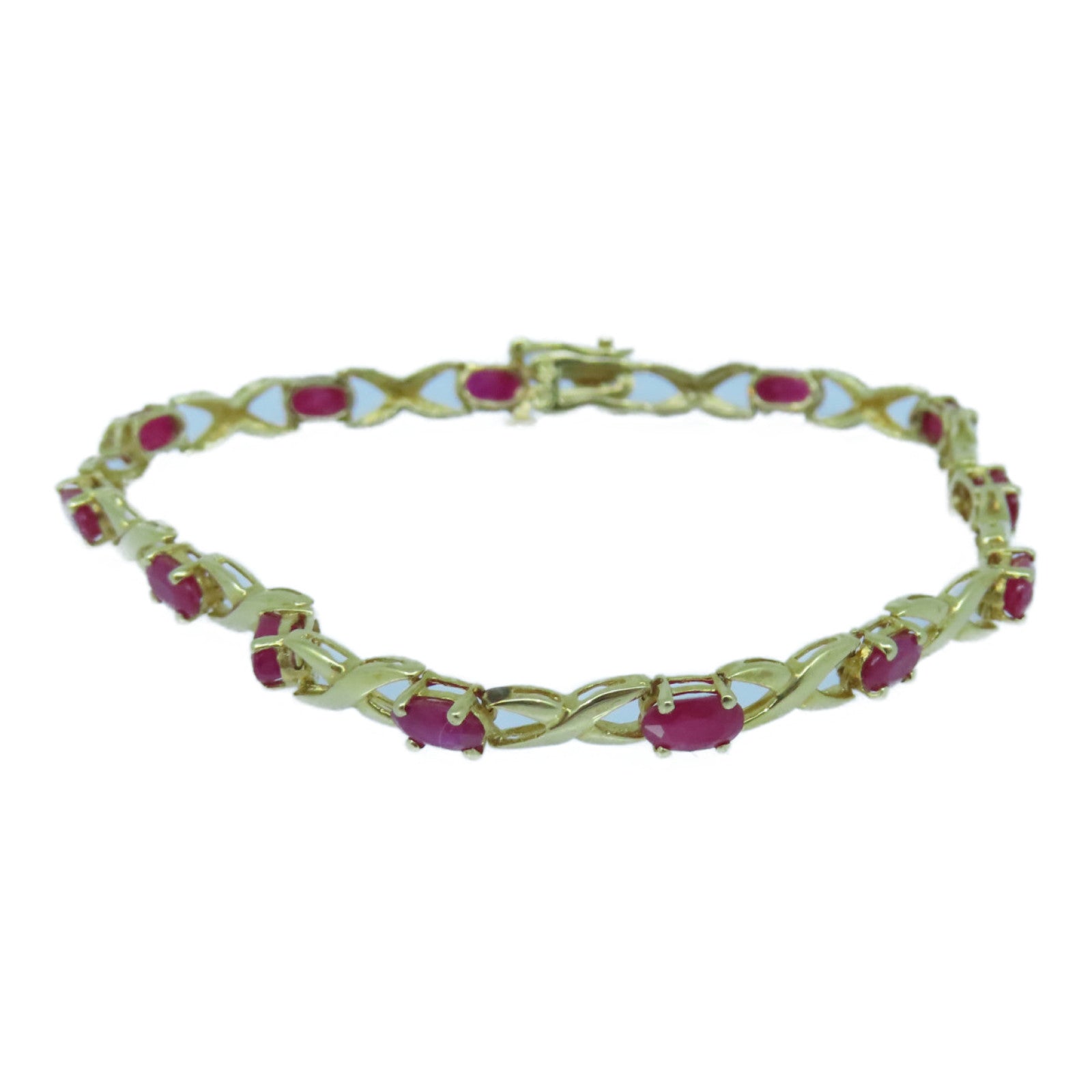 JEWELRY 14K黄金Ruby Bracelet红宝石手链