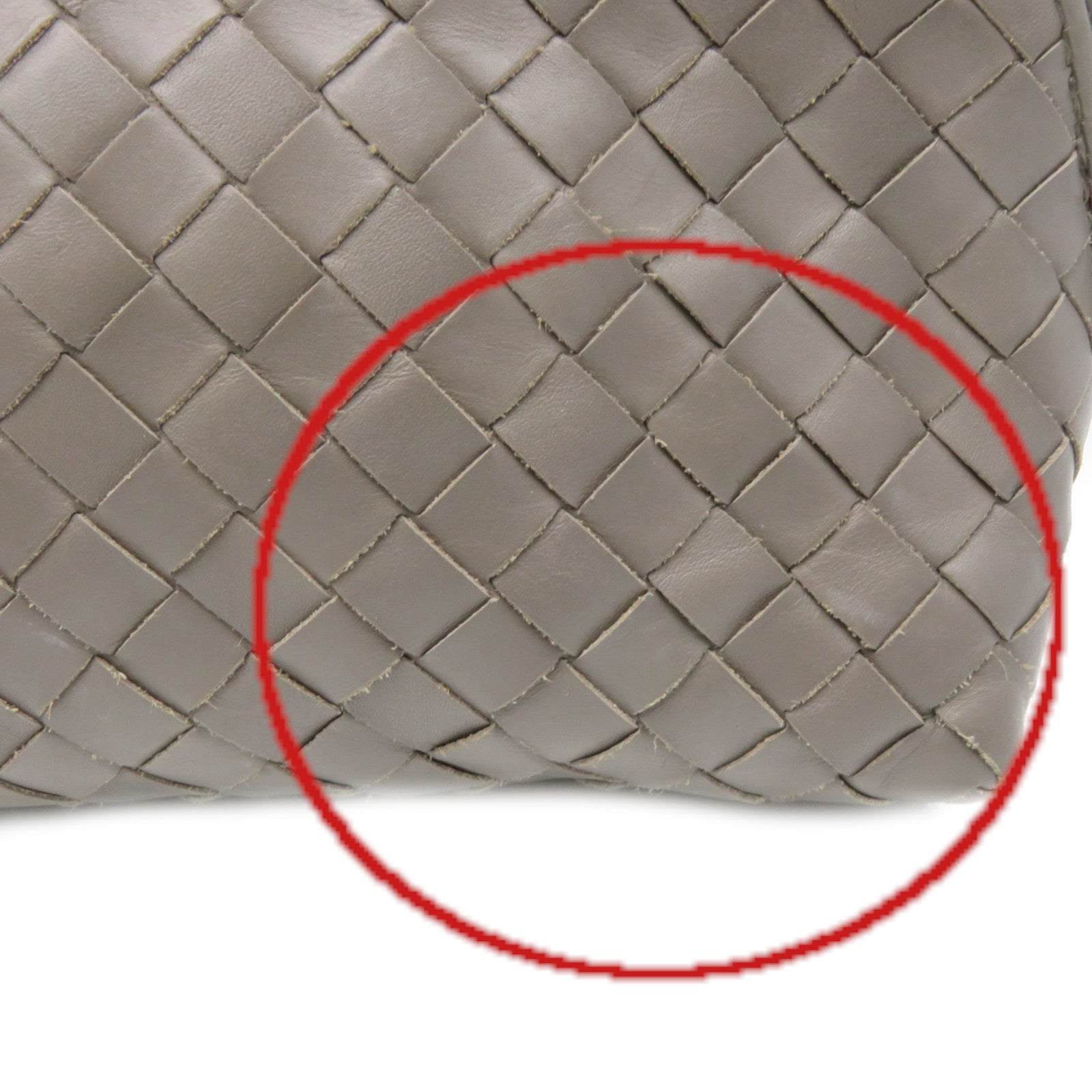 BOTTEGA VENETA 织纹皮革Cosmetic Pouch化妆包灰色