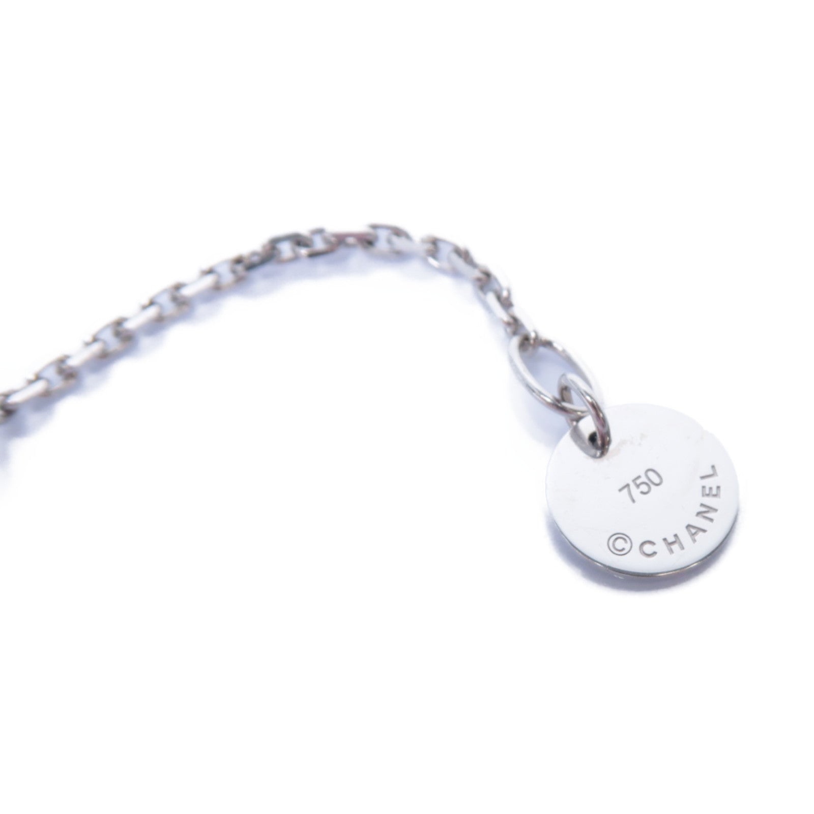 CHANEL 18K白金Necklace項鍊黑色