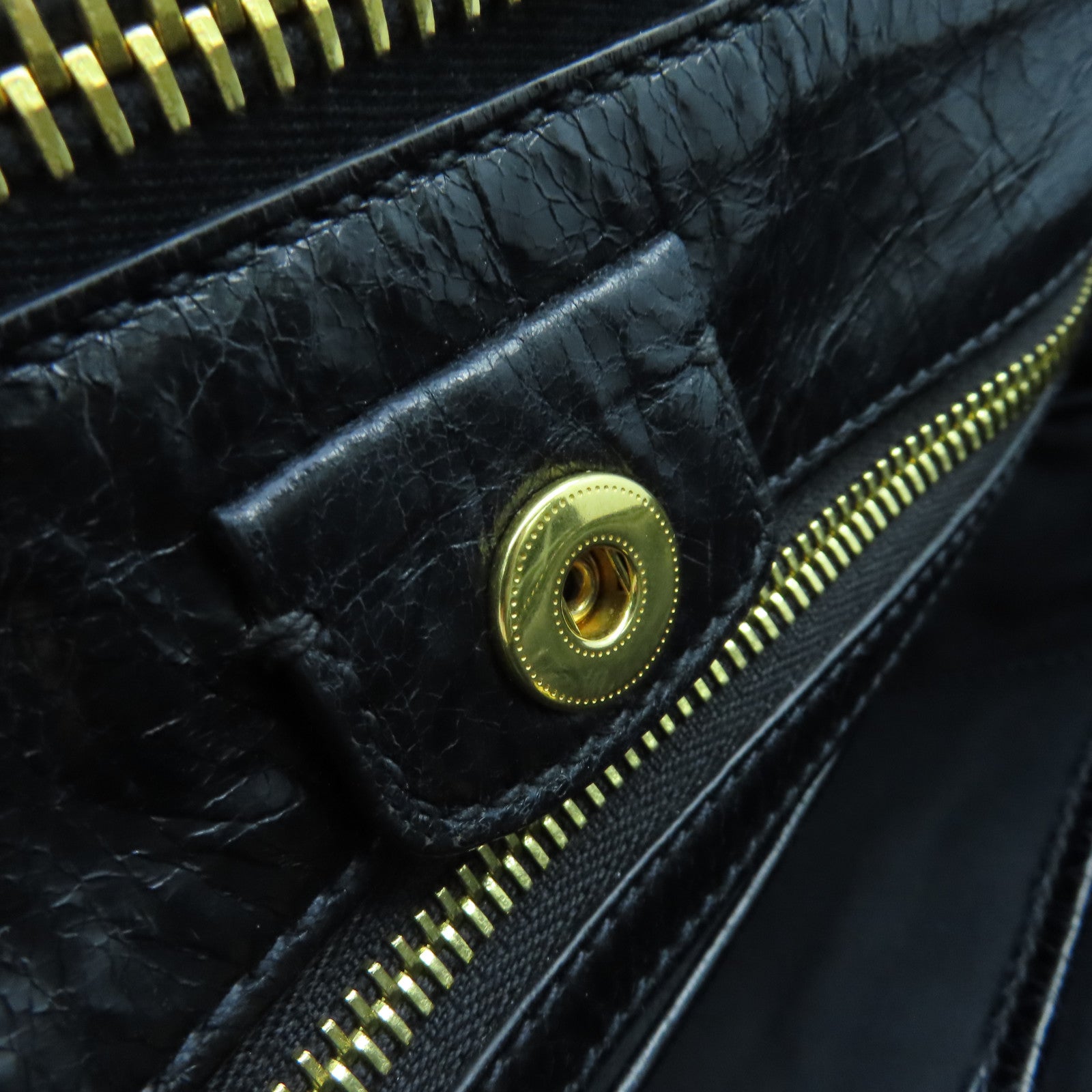 Miu Miu 牛皮皮革2way Shoulder Bag金扣手挽肩背两用袋黑色