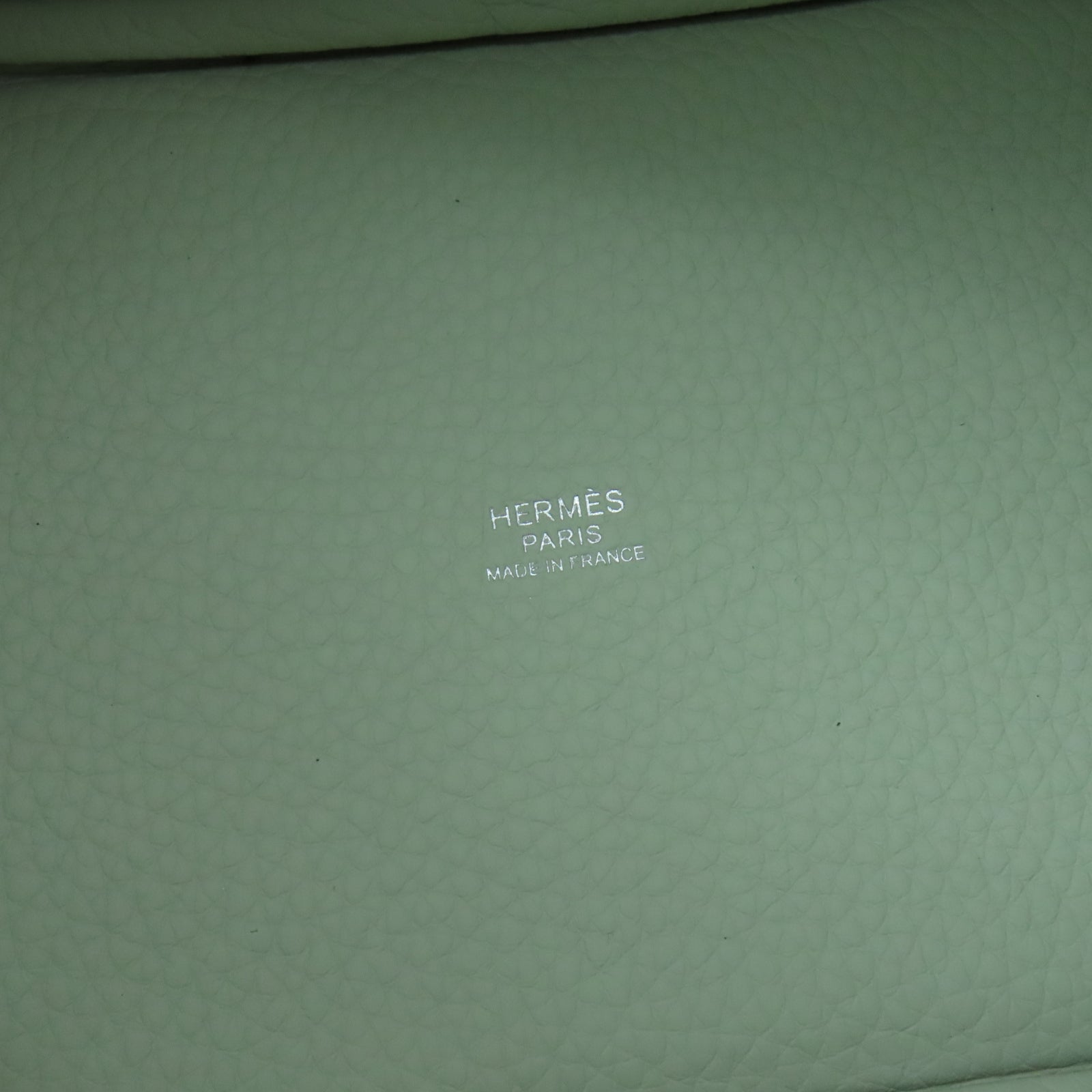 HERMES Clemence皮革Picotin PM銀扣手挽袋Vert Fizz氣泡綠色