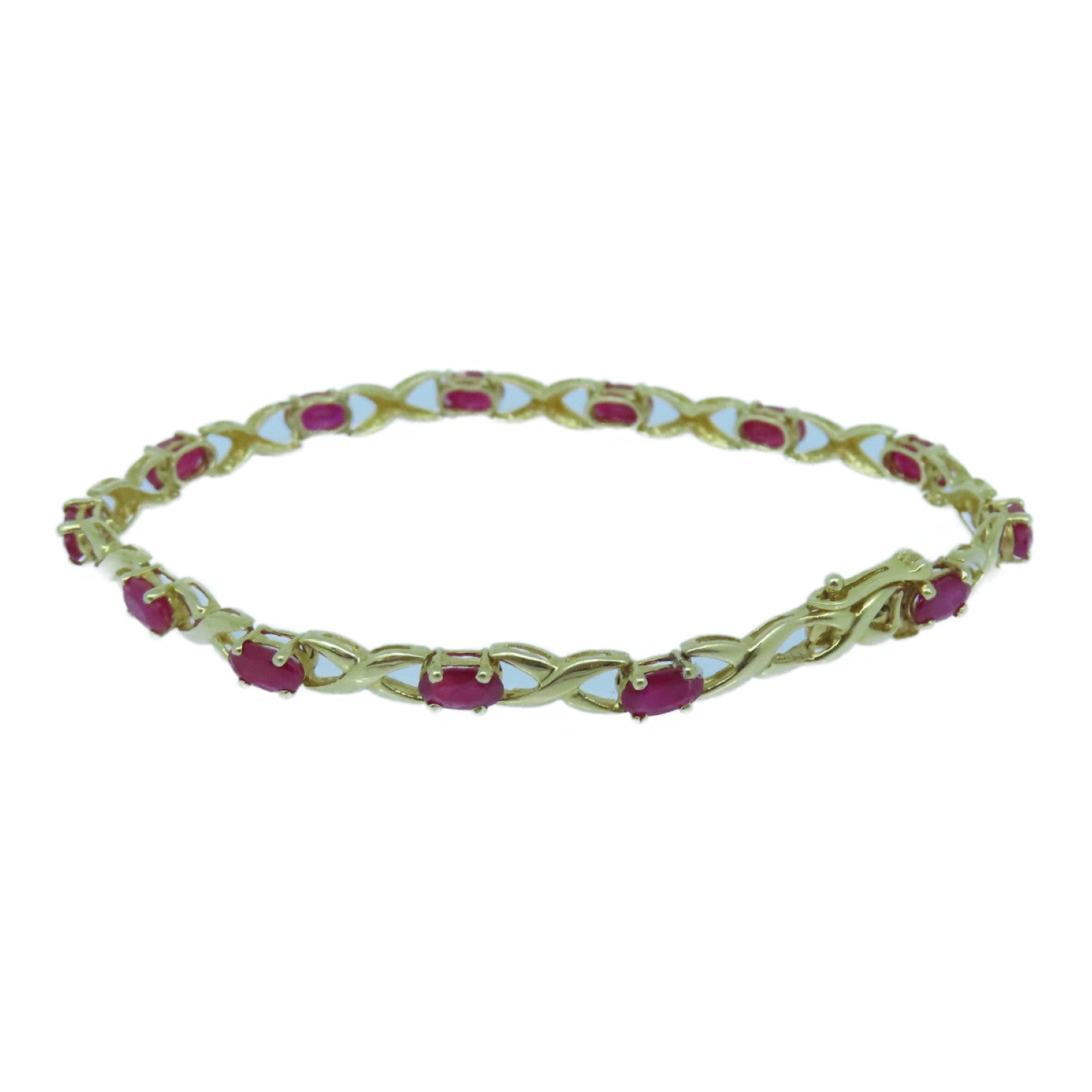 JEWELRY 14K黄金Ruby Bracelet红宝石手链