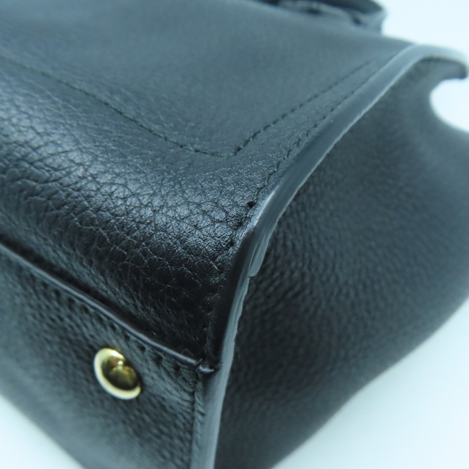 Salvatore Ferragamo 牛皮皮革2 Way Shoulder Bag金扣手挽肩背兩用袋黑色