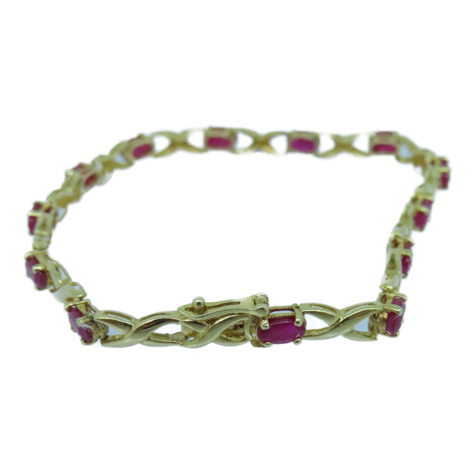 JEWELRY 14K黄金Ruby Bracelet红宝石手链