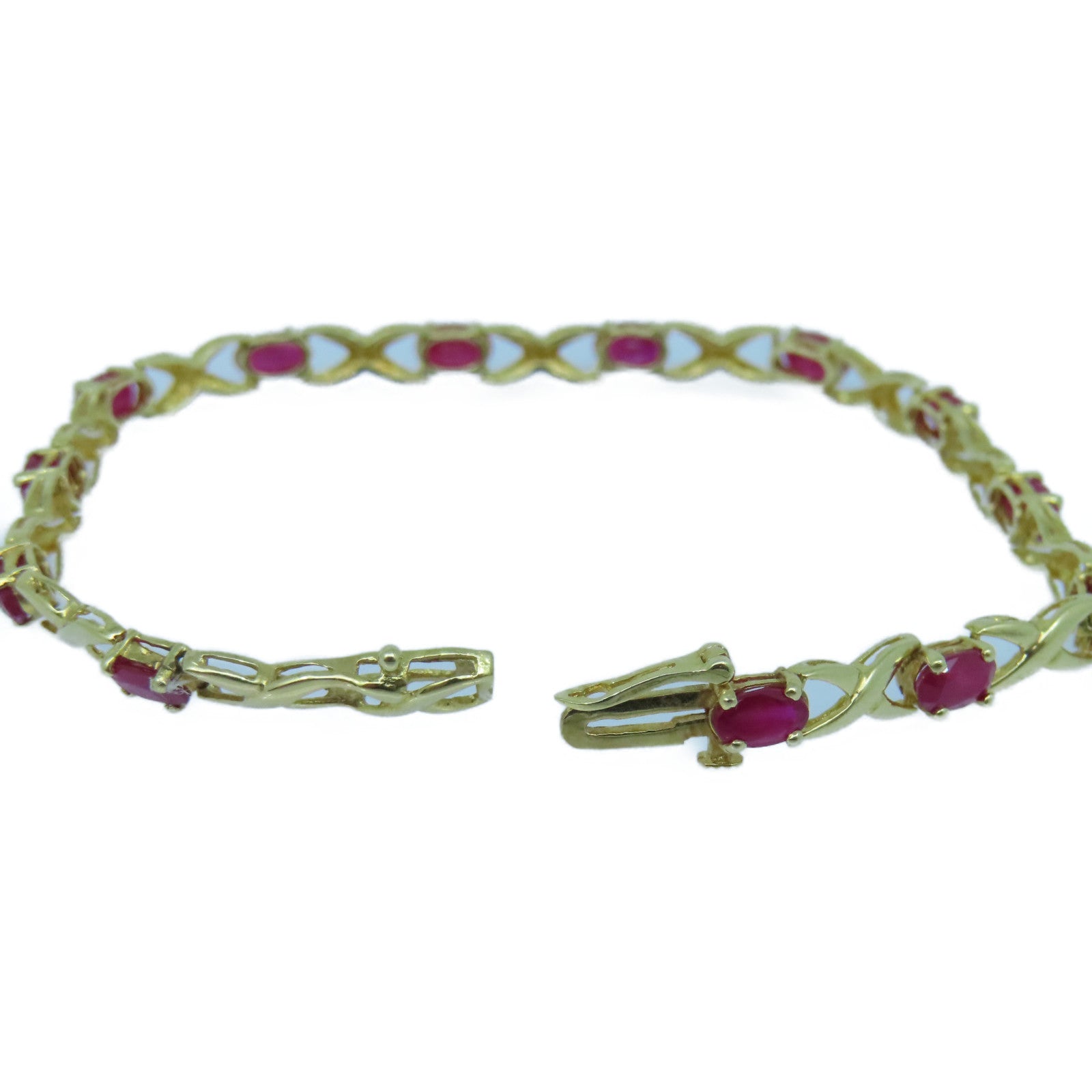 JEWELRY 14K黄金Ruby Bracelet红宝石手链