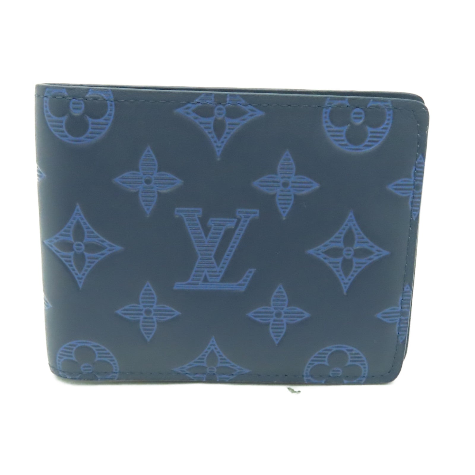 LOUIS VUITTON Monogram Shadow Multiple Wallet錢包藍色