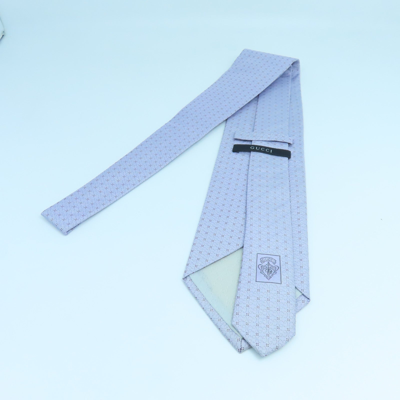 GUCCI 【激減優惠】絲質Necktie領帶淺紫色