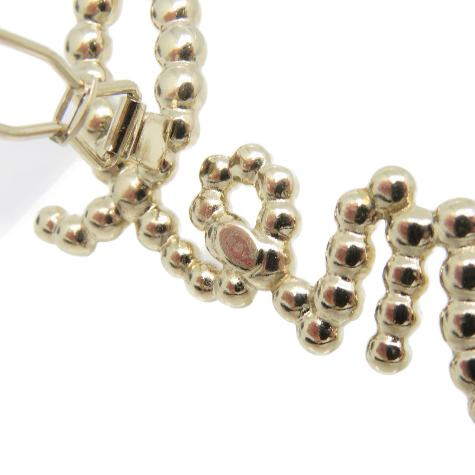 CHANEL metal / imitation pearl Hair Clip beige / gold
