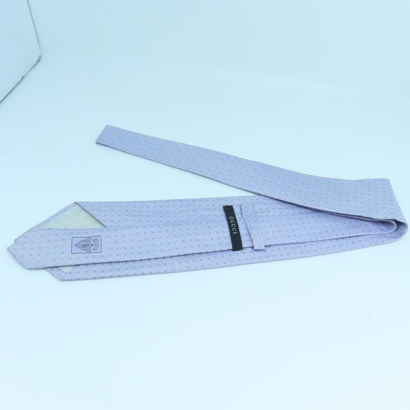 GUCCI 【激減優惠】絲質Necktie領帶淺紫色