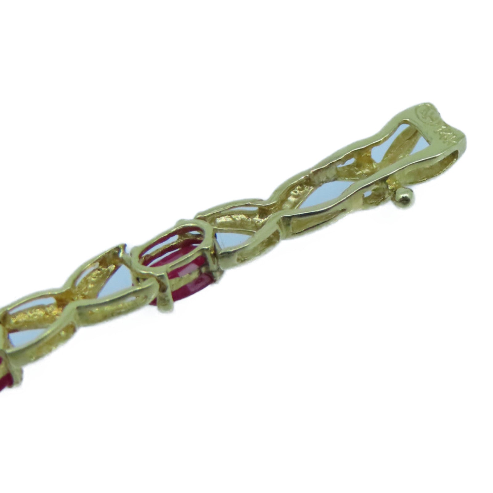 JEWELRY 14K黄金Ruby Bracelet红宝石手链