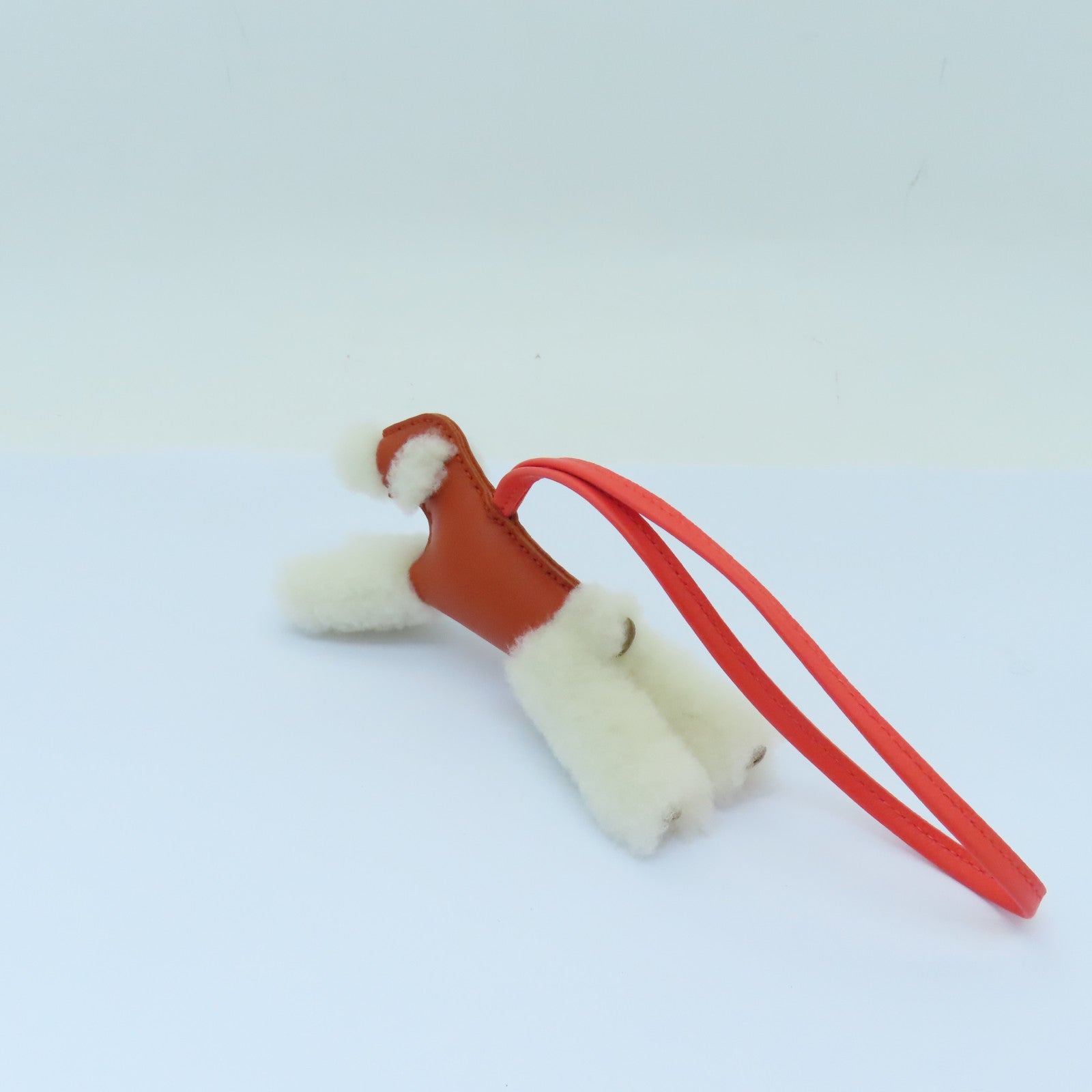 HERMES Swift皮革Buddy Snearling Charm挂饰啡色/粉红色