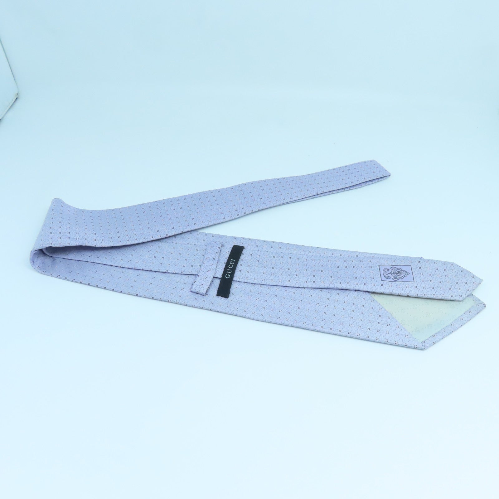 GUCCI 【激減優惠】絲質Necktie領帶淺紫色