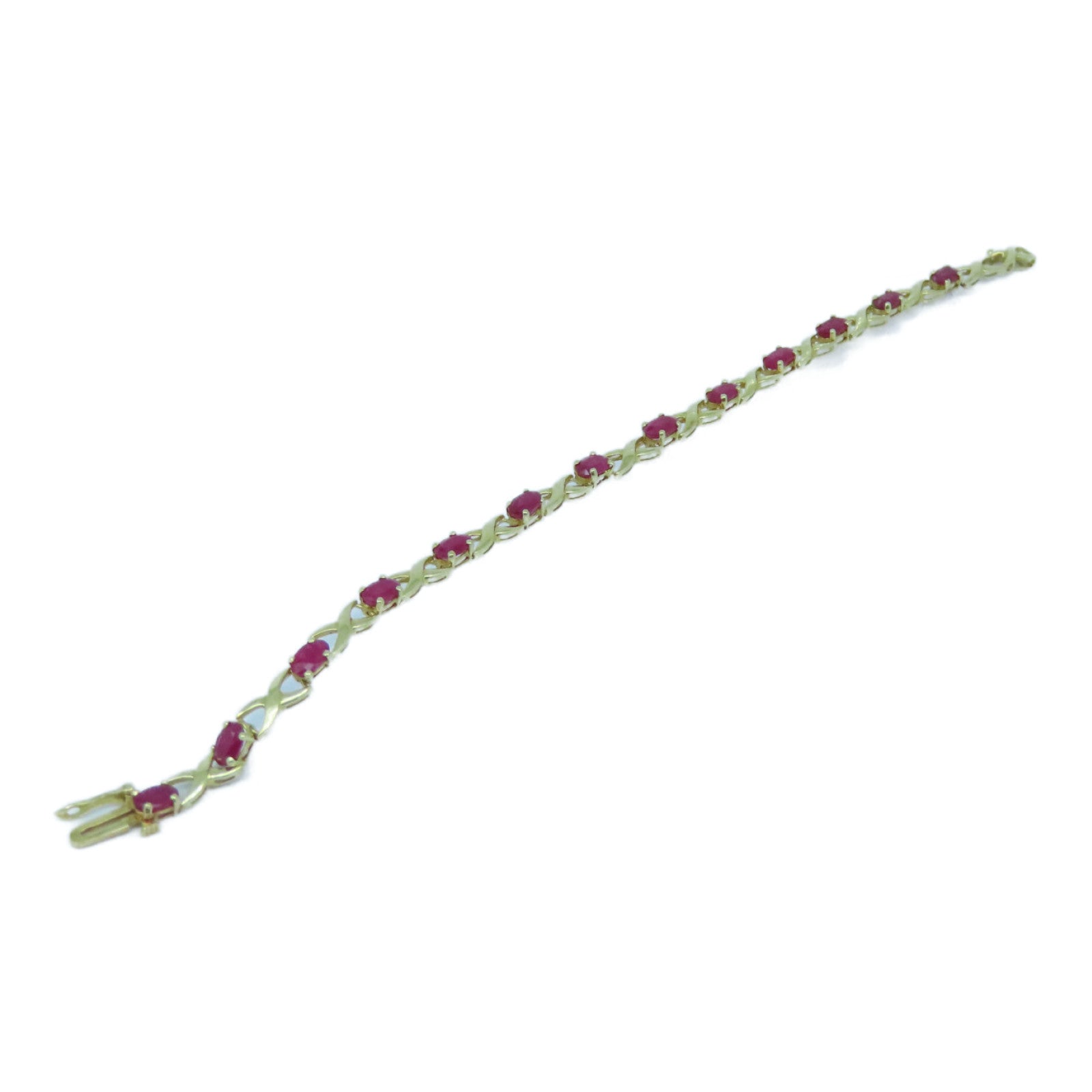 JEWELRY 14K黄金Ruby Bracelet红宝石手链